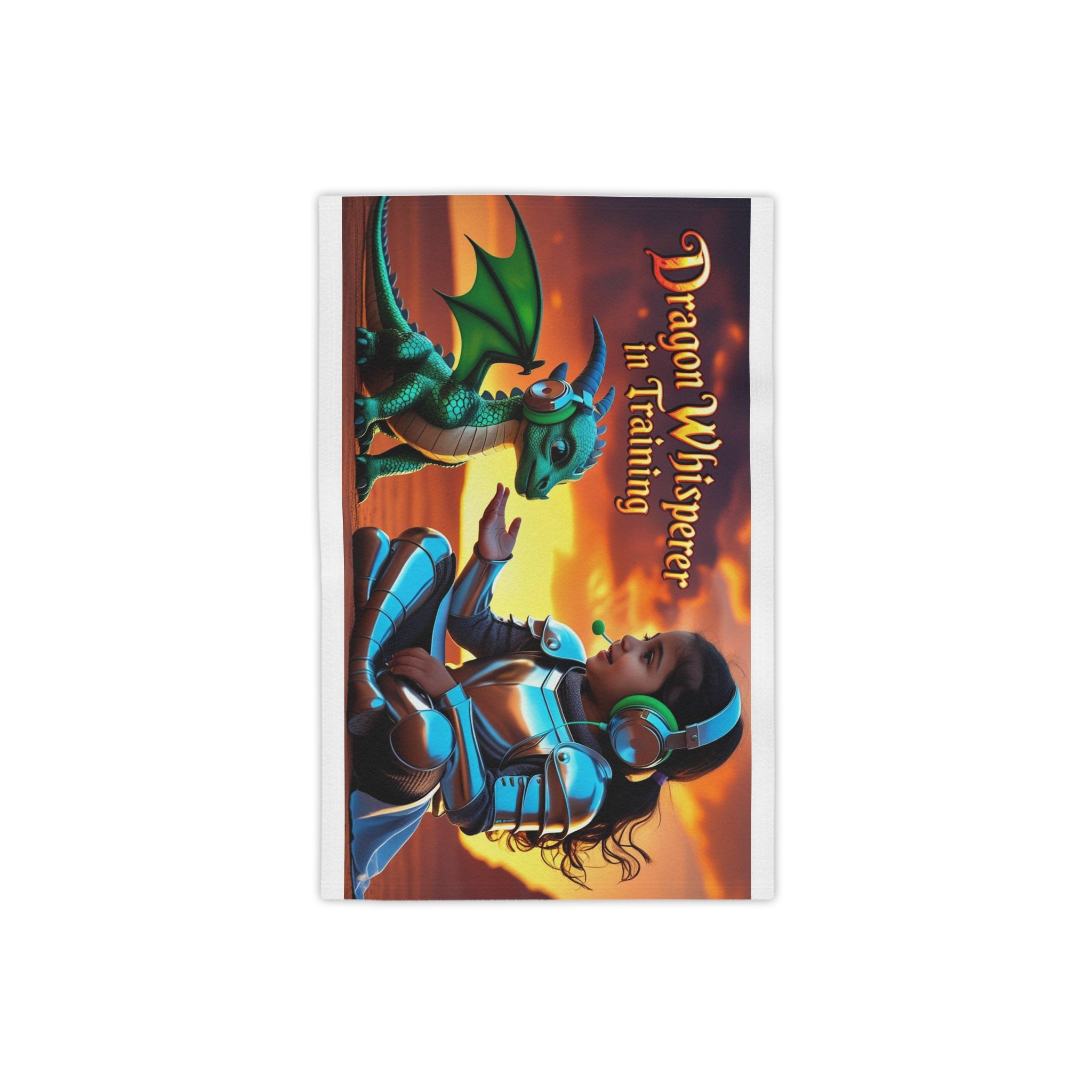 Funny Dragon Whisperer (Girl) Beach Towel - Fantasy Beach Towels, Kids Towels, Dragon Lovers Gift, Summer Essentials, Pool Day Must-Have