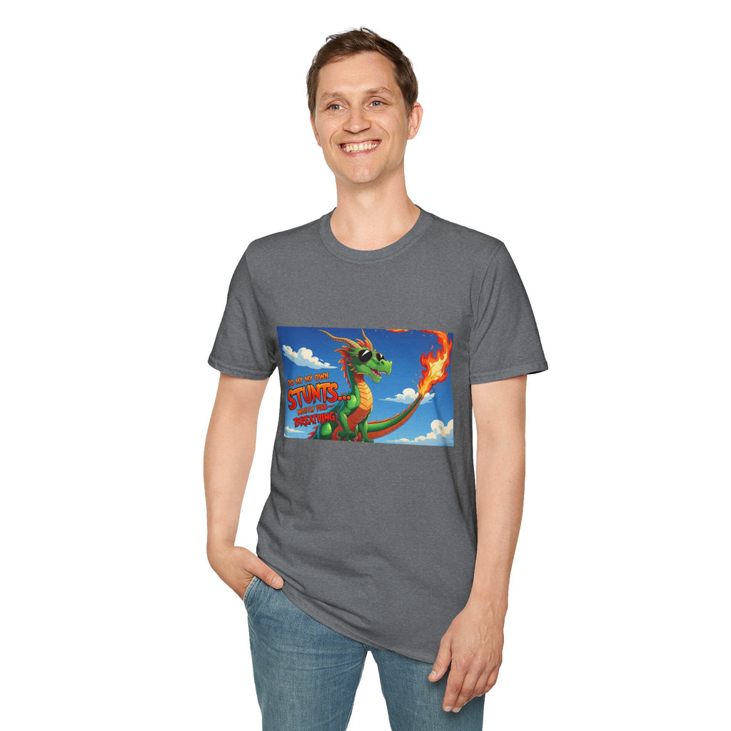 Funny Fire-Breathing Dragon T-Shirt | Fantasy Graphic Tee for Kids and Adults, Unisex Softstyle T-Shirt, Casual Wear, Game Night Apparel, [...]