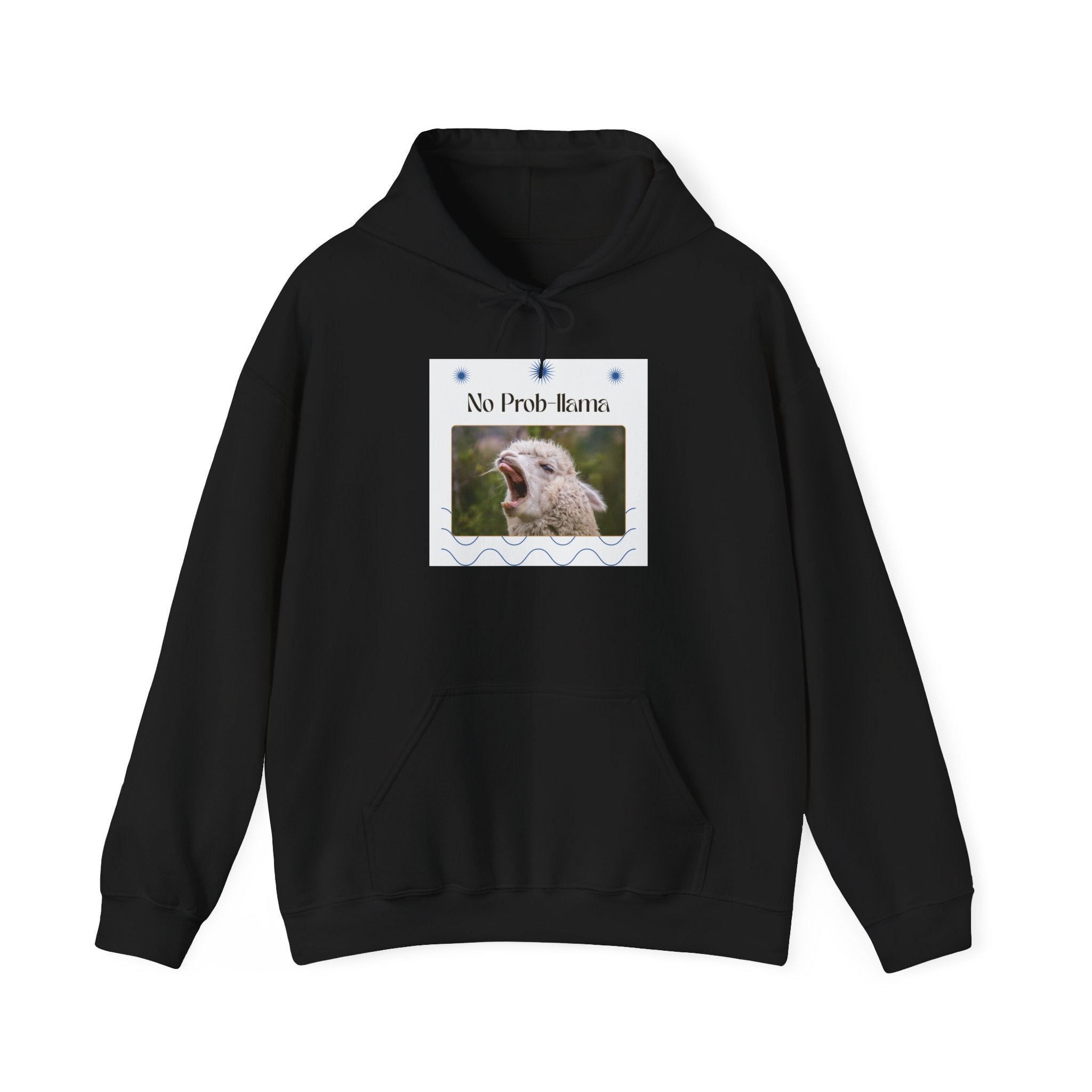 "No Prob-Llama" Unisex Hooded Sweatshirt with Fun Design, Cozy Apparel for Relaxed Days, Gifts for Friends, Casual Wear, Unique Gift Idea, Birthday Present
