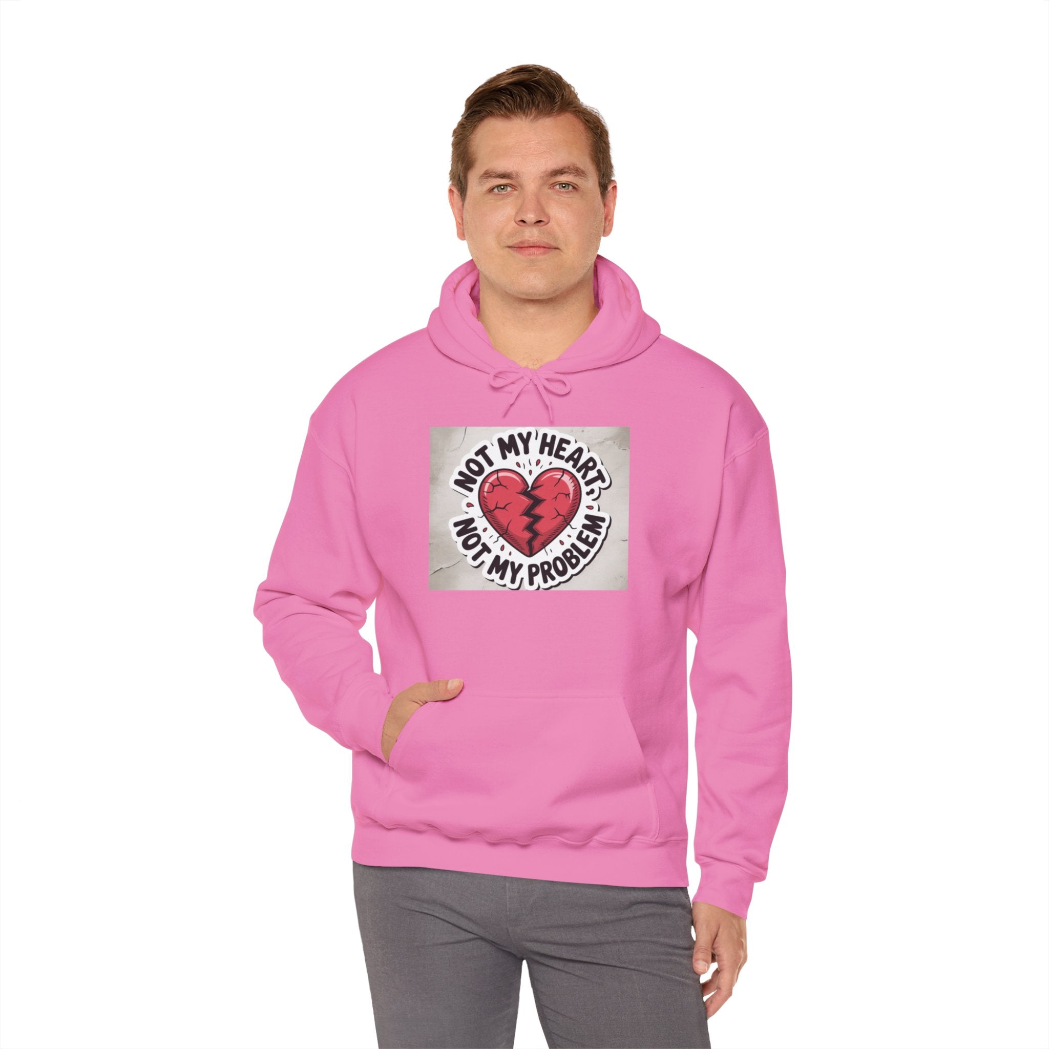 Heartbreak Humor Hoodie, Unisex Hooded Sweatshirt, Funny Gift, Self-Care Apparel, Valentine's Day, Casual Wear, Trendy Fashion