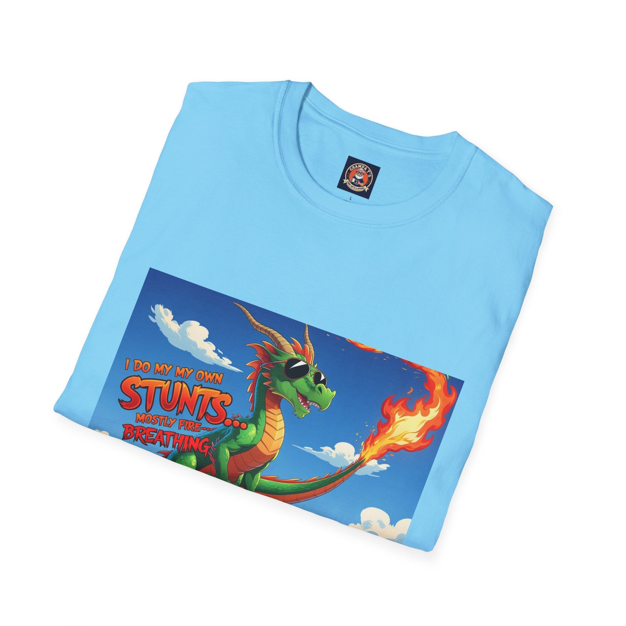 Funny Fire-Breathing Dragon T-Shirt | Fantasy Graphic Tee for Kids and Adults, Unisex Softstyle T-Shirt, Casual Wear, Game Night Apparel, [...]
