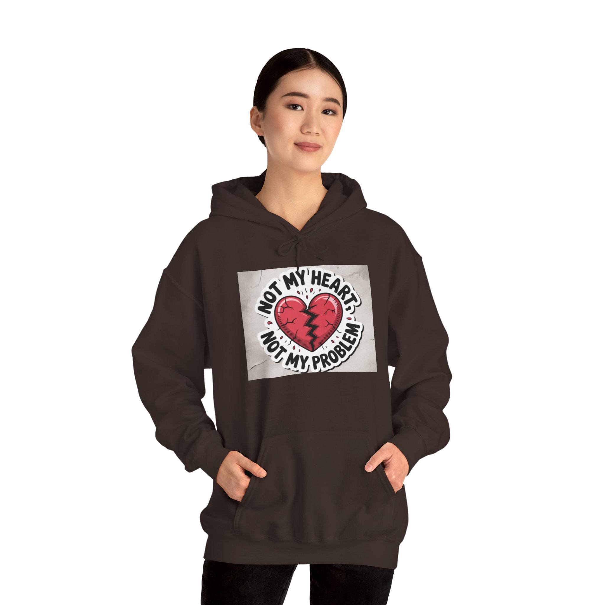 Heartbreak Humor Hoodie, Unisex Hooded Sweatshirt, Funny Gift, Self-Care Apparel, Valentine's Day, Casual Wear, Trendy Fashion
