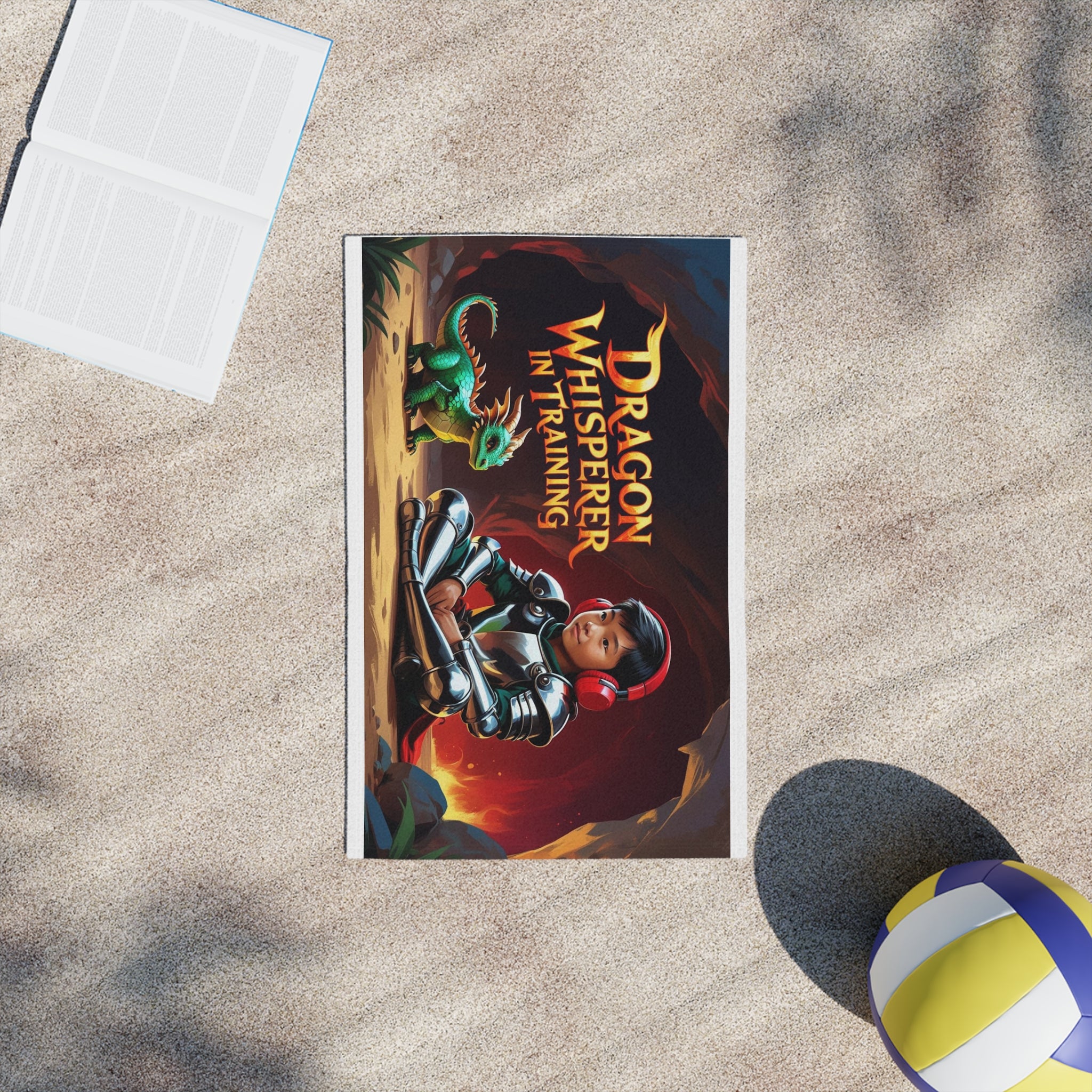 Fun Dragon Whisperer (Boy) Beach Towel, Kid’s Beach Towel, Aquatic Fun, Summer Vibes, Vacation Essential, Pool Party Accessory