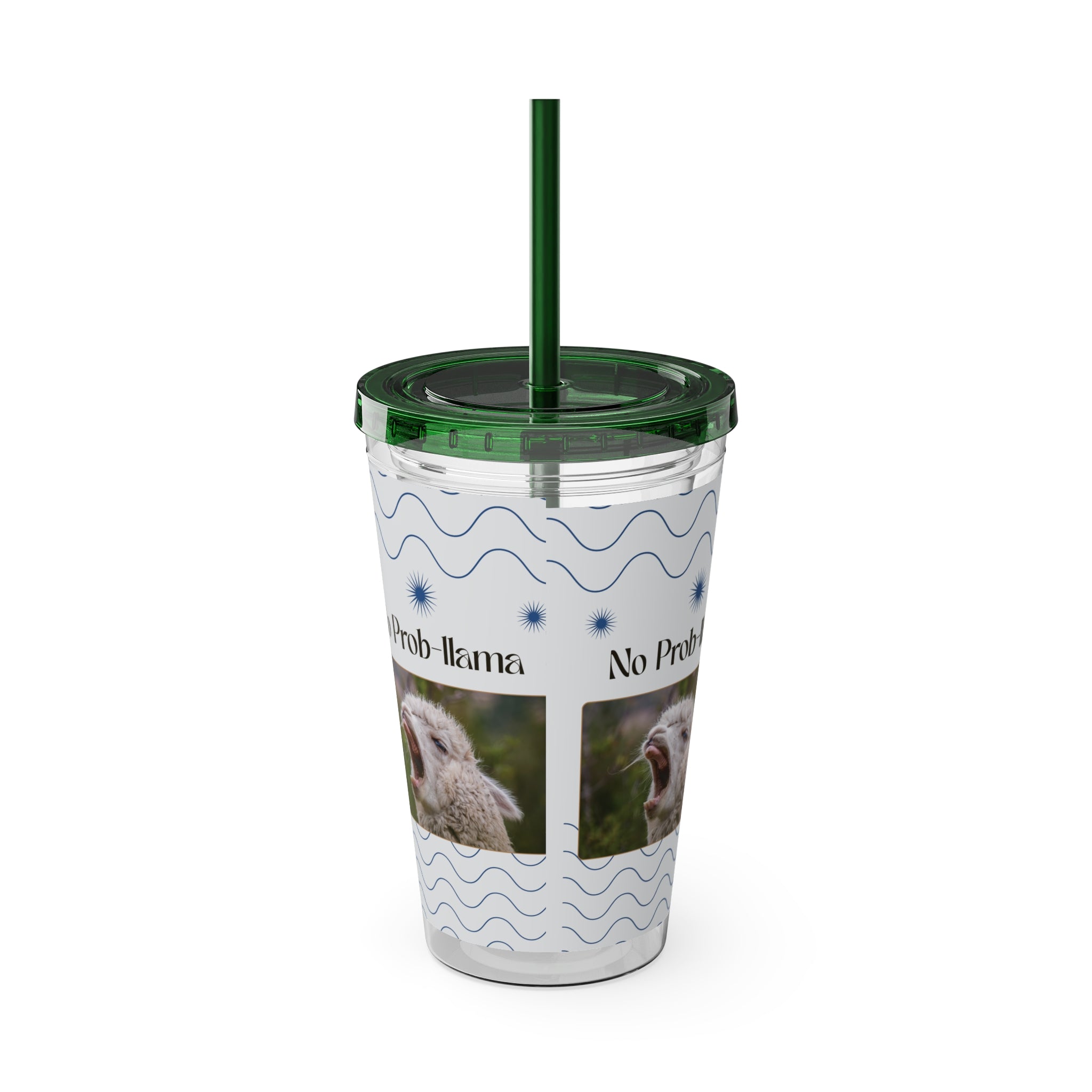 Tumbler Cup - &quot;No Prob-Llama&quot; Graphic 16oz Sunsplash Travel Cup