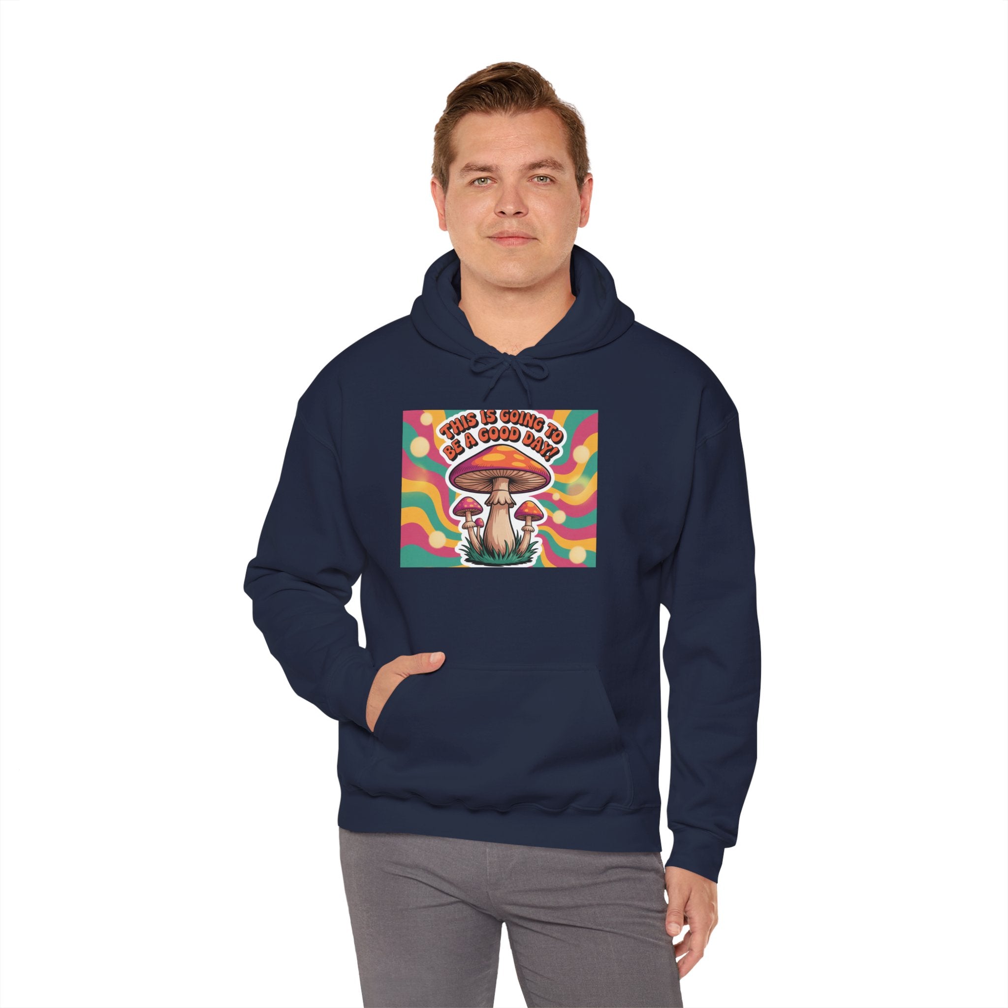 Groovy Mushroom Hoodie - Psychedelic Sweatshirt for Festivals, Cozy Gift for Nature Lovers, Unisex Pull-over for Good Vibes