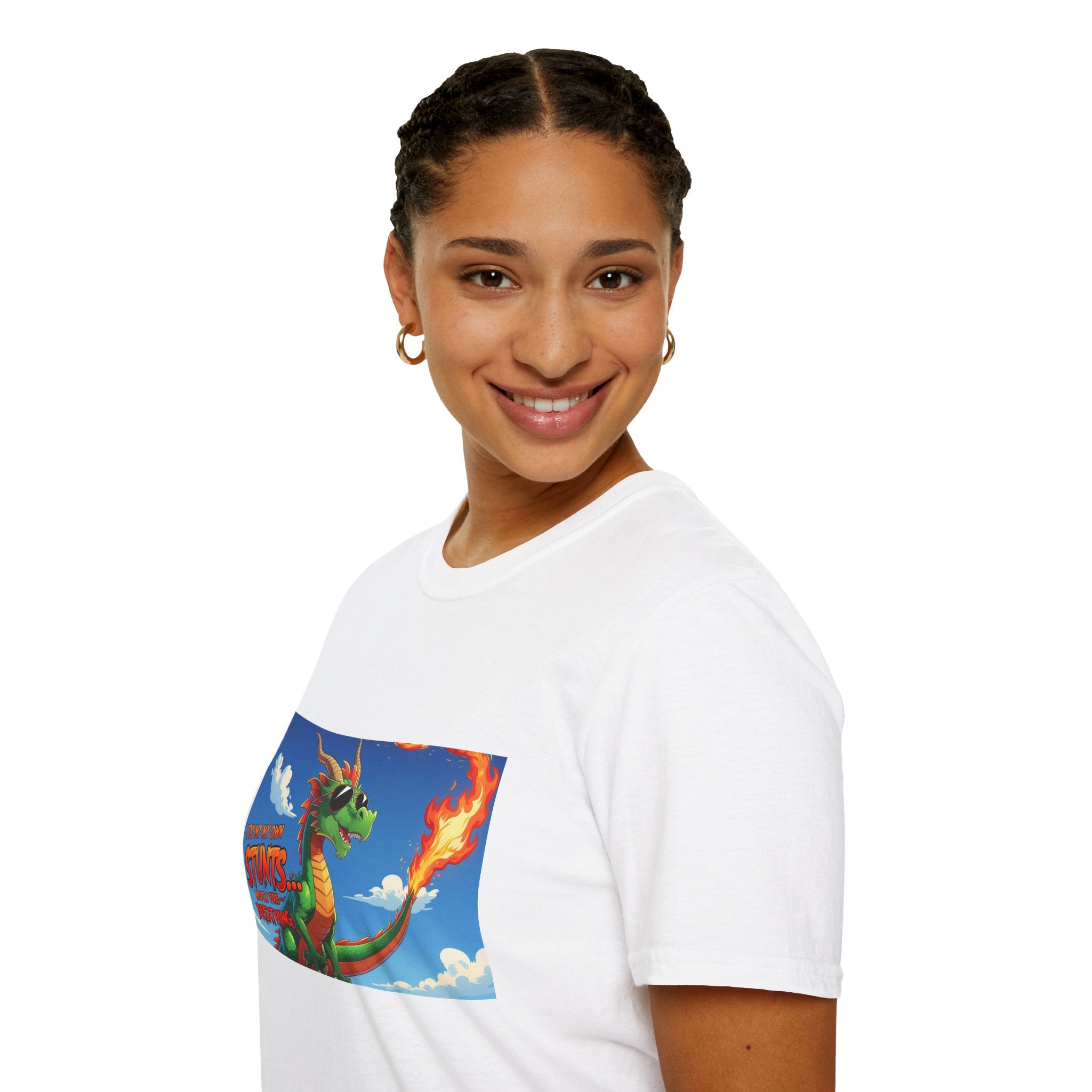 Funny Fire-Breathing Dragon T-Shirt | Fantasy Graphic Tee for Kids and Adults, Unisex Softstyle T-Shirt, Casual Wear, Game Night Apparel, [...]