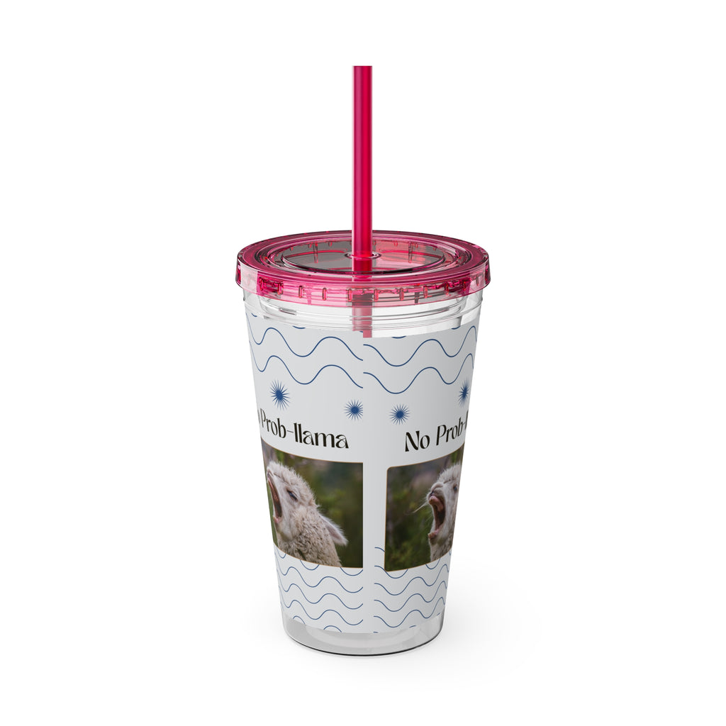 Tumbler Cup - &quot;No Prob-Llama&quot; Graphic 16oz Sunsplash Travel Cup