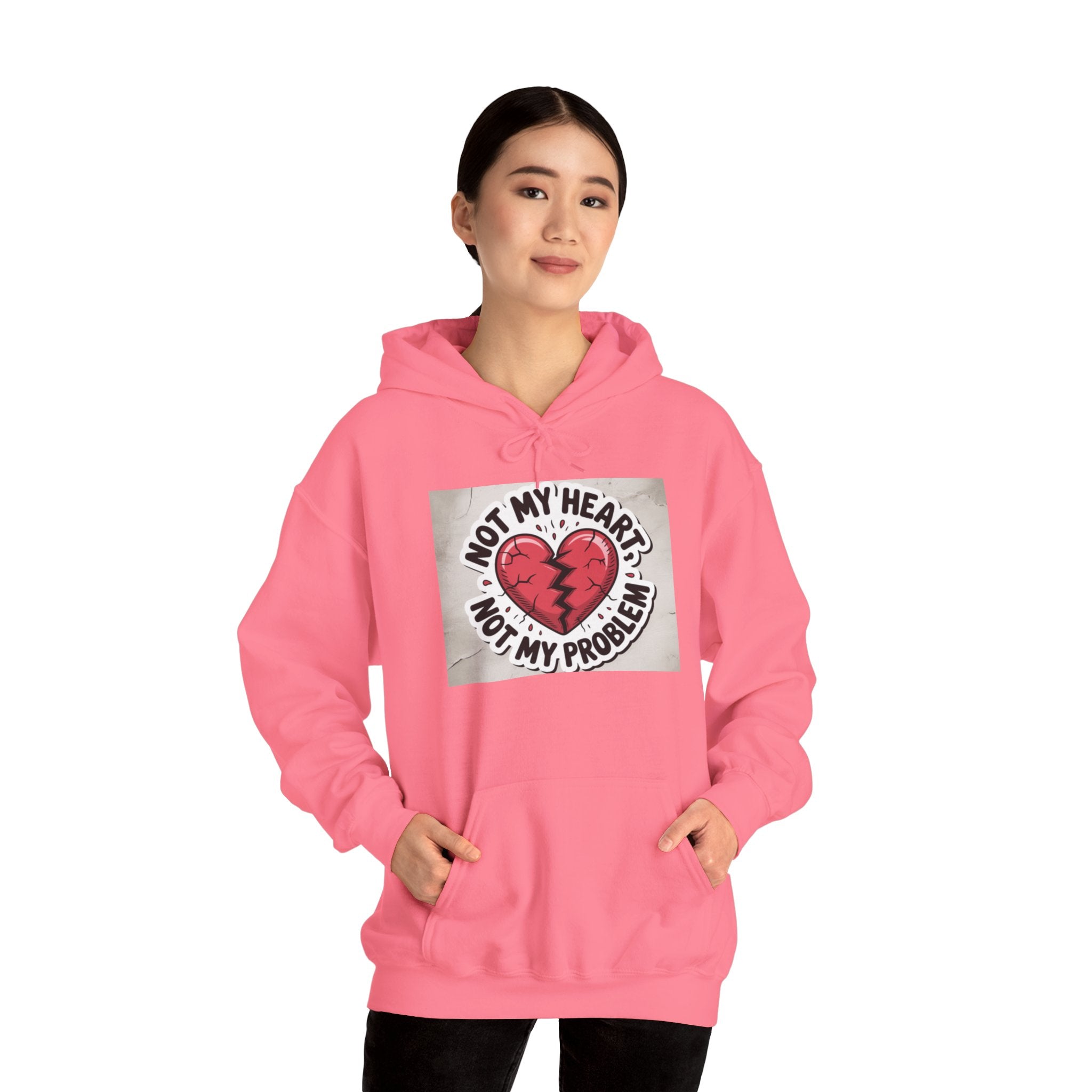 Heartbreak Humor Hoodie, Unisex Hooded Sweatshirt, Funny Gift, Self-Care Apparel, Valentine's Day, Casual Wear, Trendy Fashion