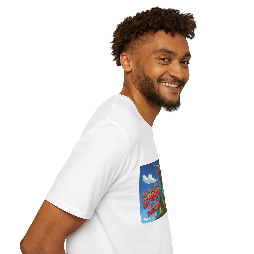 Funny Fire-Breathing Dragon T-Shirt | Fantasy Graphic Tee for Kids and Adults, Unisex Softstyle T-Shirt, Casual Wear, Game Night Apparel, [...]