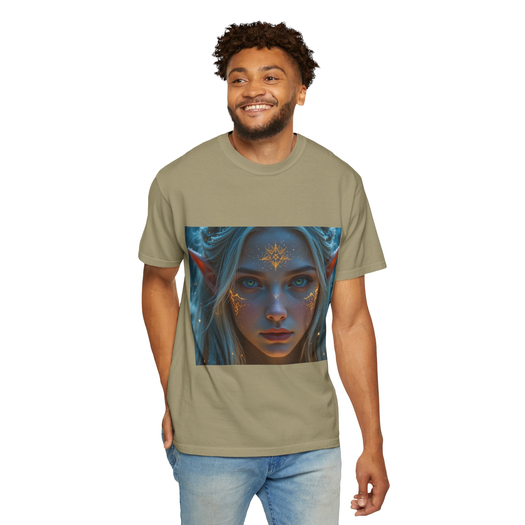 Fantasy-Inspired Elf Princess Unisex T-Shirt, Boho Style Tee for Art Lovers, Gift for Creatives, Dreamy Aesthetic Shirt, Unique Fan Merchandise