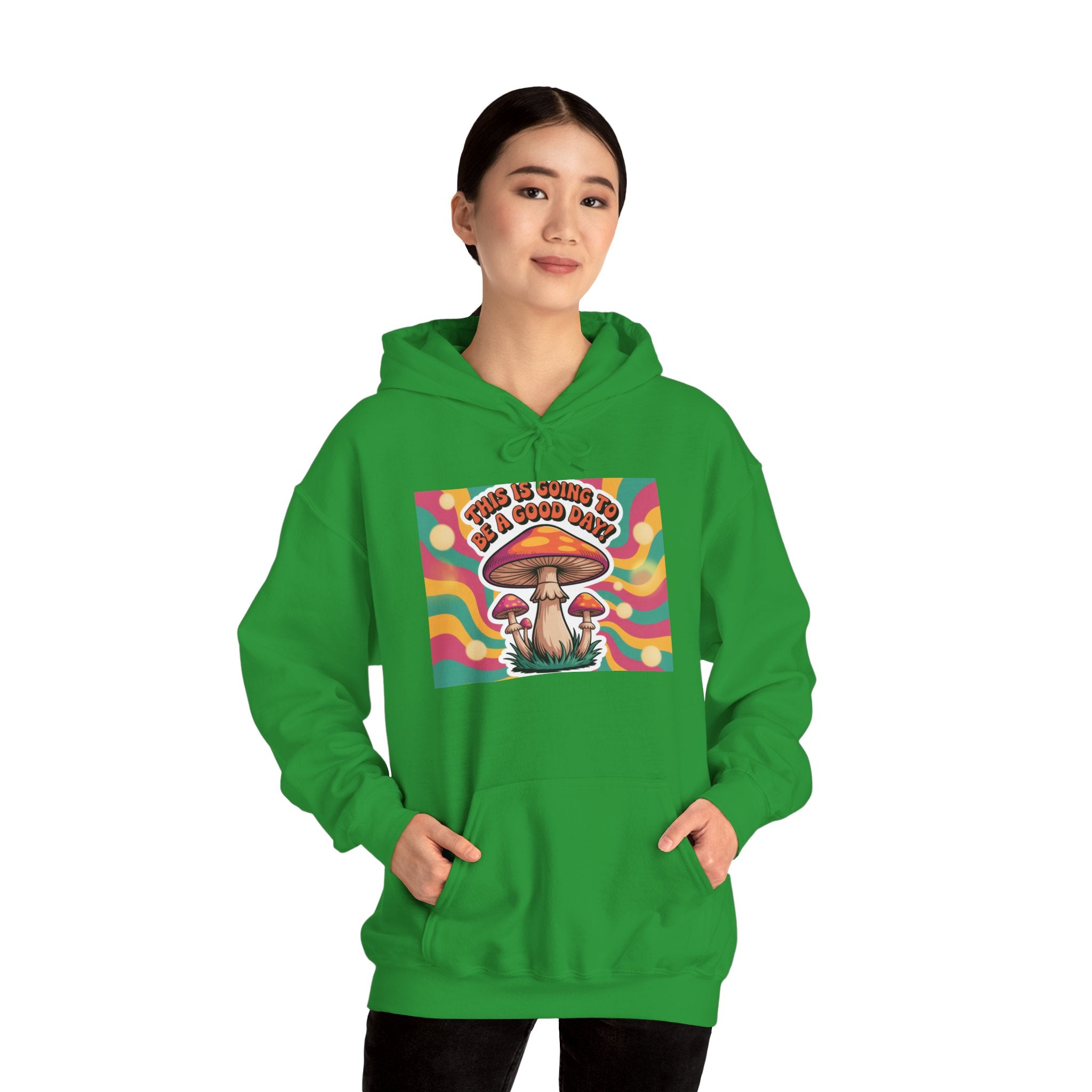 Groovy Mushroom Hoodie - Psychedelic Sweatshirt for Festivals, Cozy Gift for Nature Lovers, Unisex Pull-over for Good Vibes