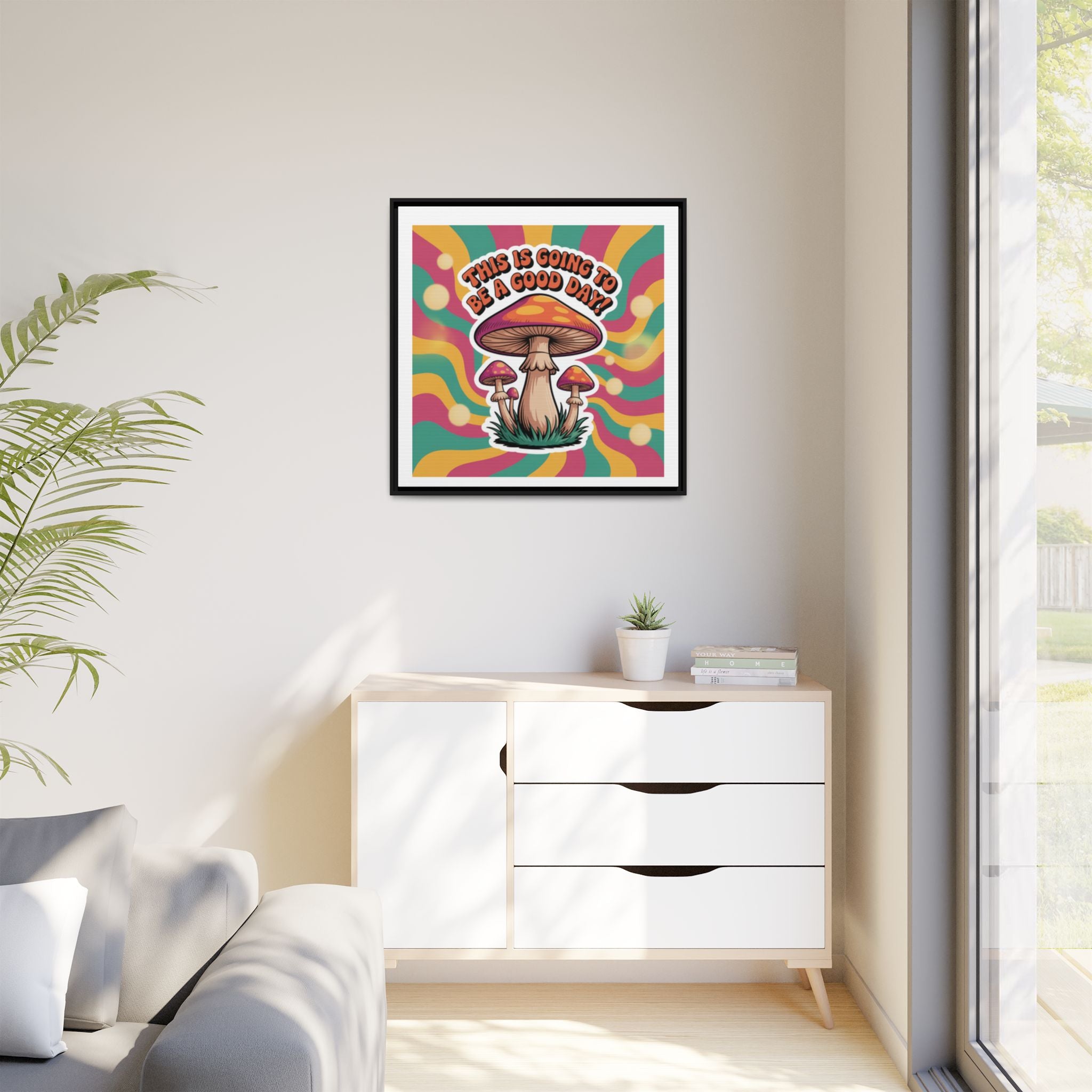 Colorful Framed Canvas Art - "This Is Going To Be A Good Day!" - Positive Vibe Decor, Wall Art for Home, Gift for Friends, Happy Day [...]