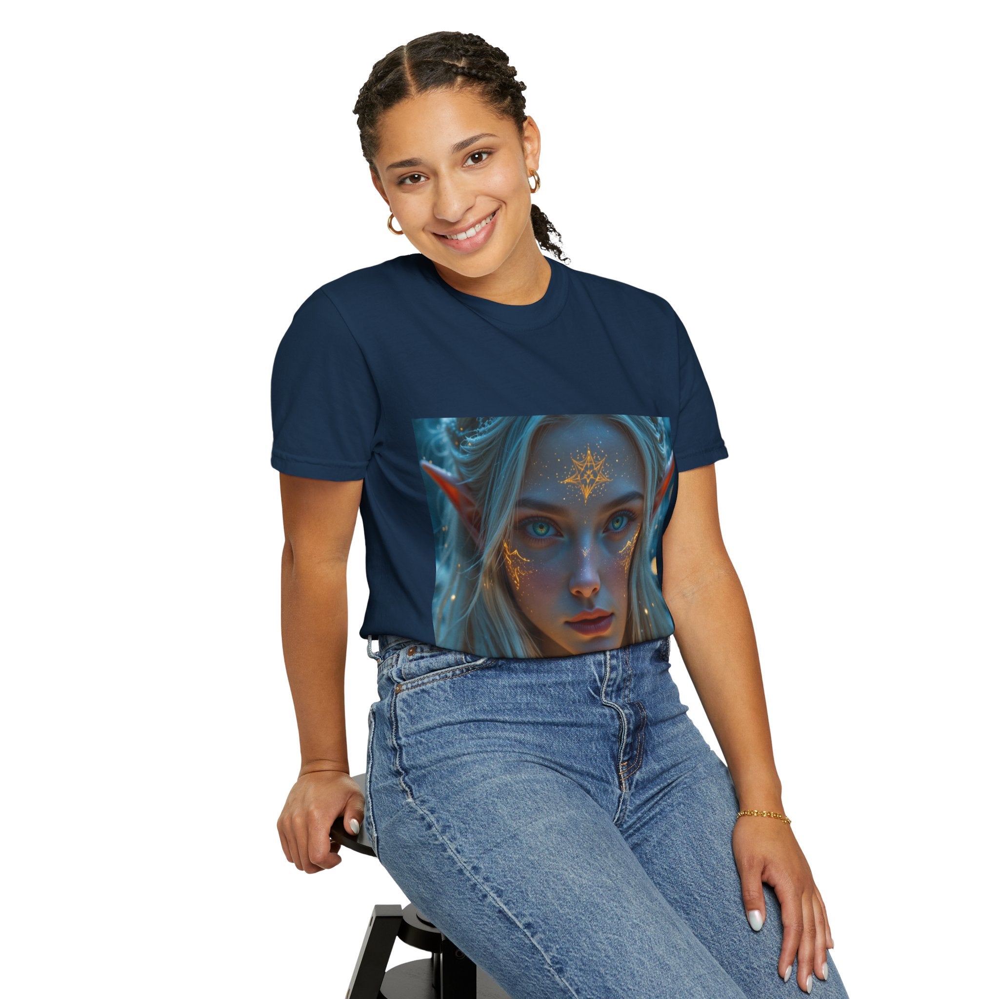 Fantasy-Inspired Elf Princess Unisex T-Shirt, Boho Style Tee for Art Lovers, Gift for Creatives, Dreamy Aesthetic Shirt, Unique Fan Merchandise