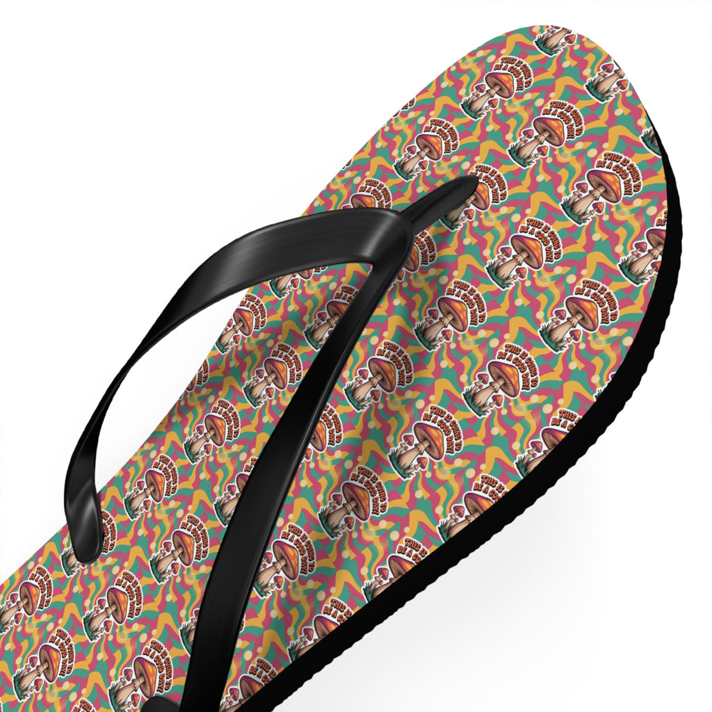 Rainbow Pattern Flip Flops, Summer Footwear, Beach Sandals, LGBTQ+ Pride Accessories, Vacation Essentials