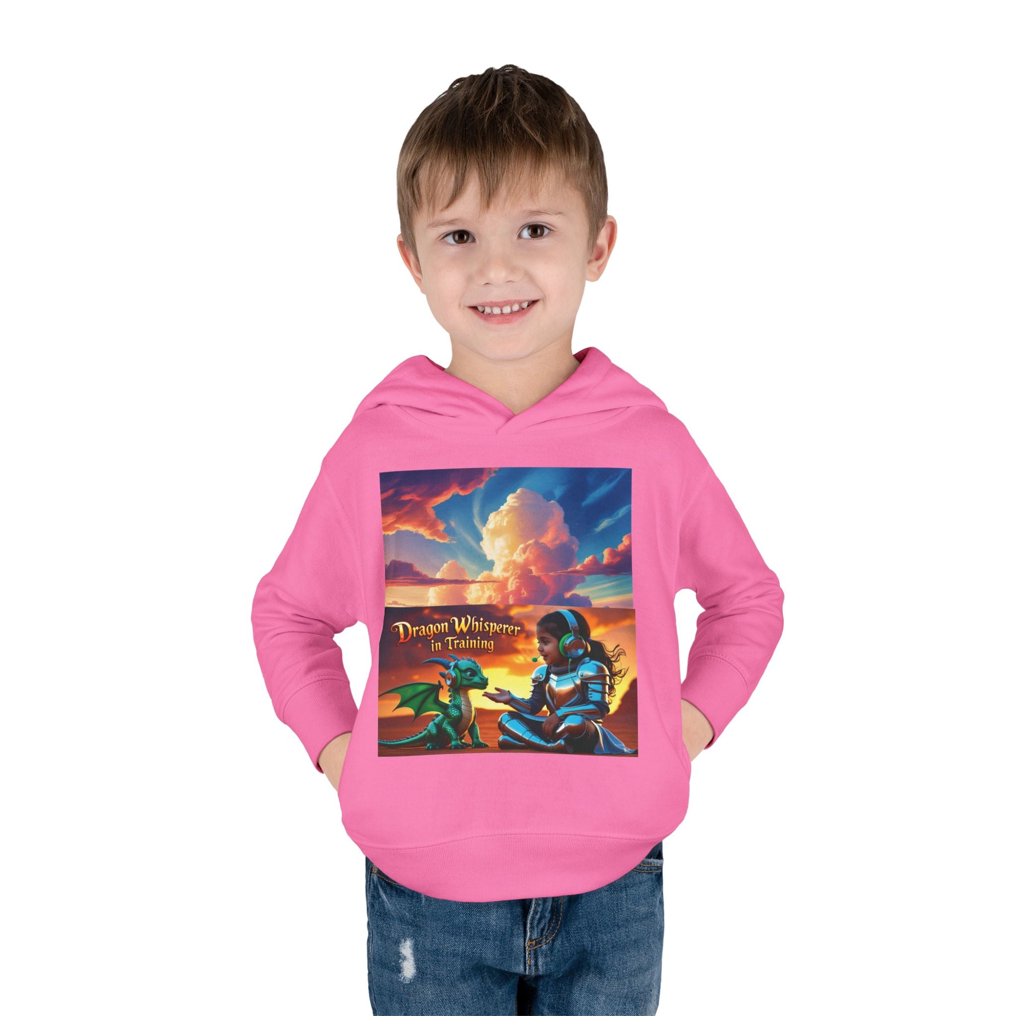 Grampa T’s Toddler Dragon Hoodie – “Dragon Whisperer in Training” Fleece | Cozy Fun Gift for Toddlers, Young Dreamers & Birthday Boys/Girls!