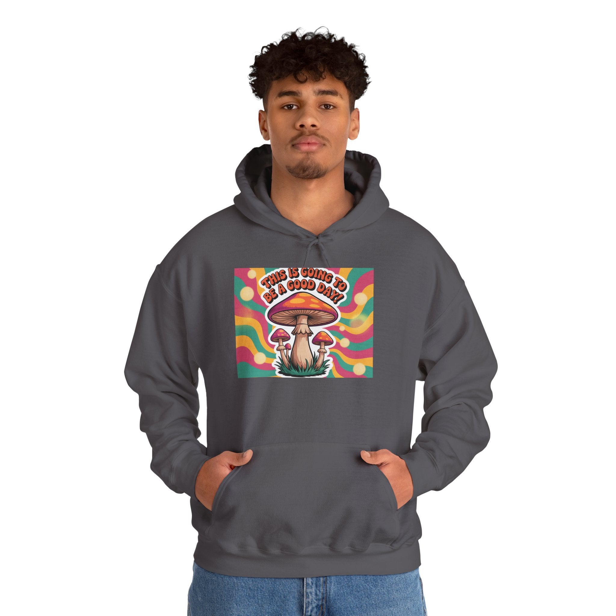 Groovy Mushroom Hoodie - Psychedelic Sweatshirt for Festivals, Cozy Gift for Nature Lovers, Unisex Pull-over for Good Vibes
