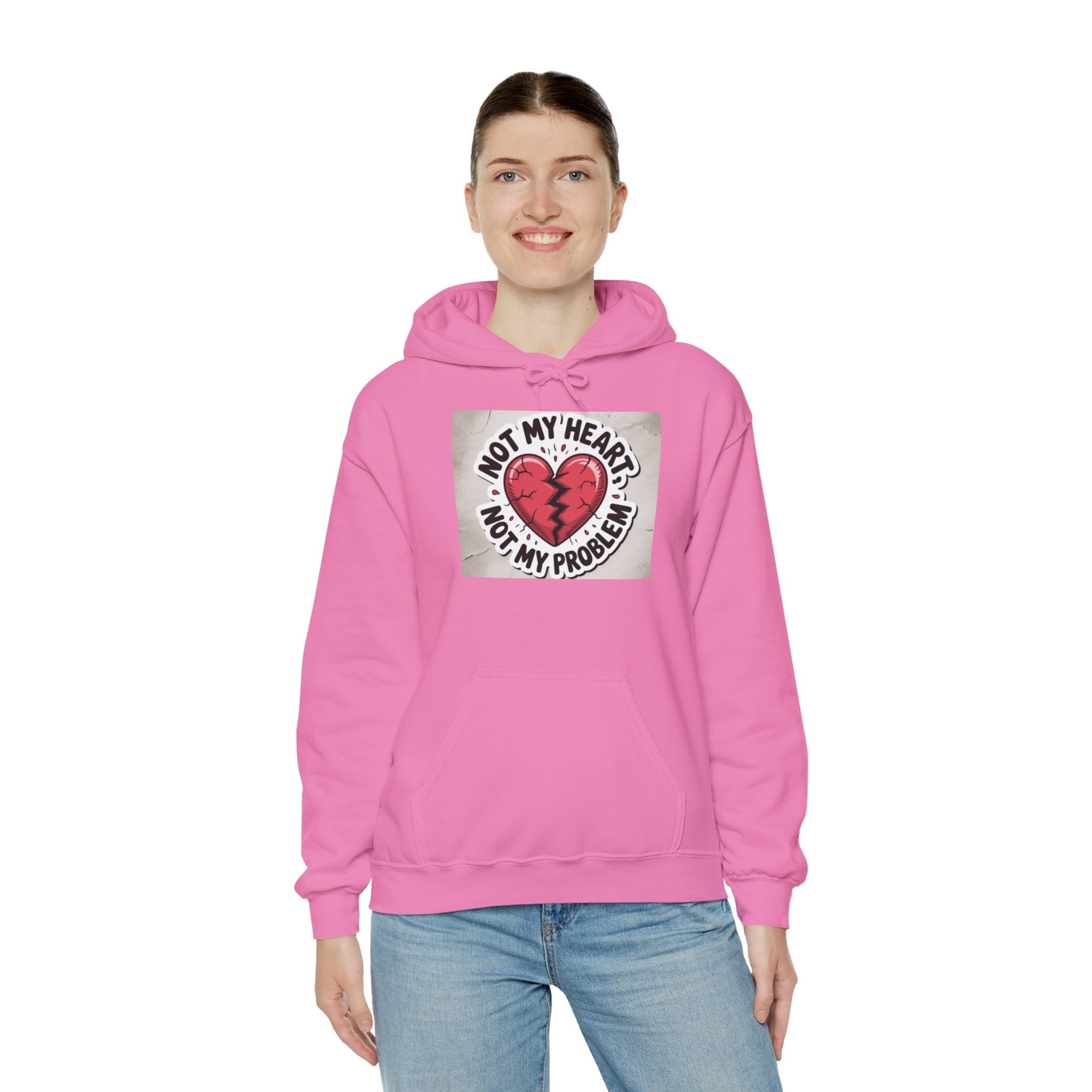 Heartbreak Humor Hoodie, Unisex Hooded Sweatshirt, Funny Gift, Self-Care Apparel, Valentine's Day, Casual Wear, Trendy Fashion
