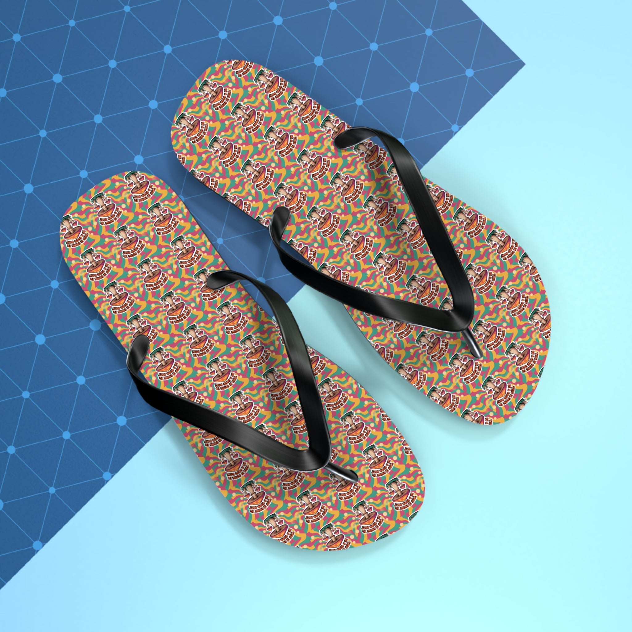 Rainbow Pattern Flip Flops, Summer Footwear, Beach Sandals, LGBTQ+ Pride Accessories, Vacation Essentials