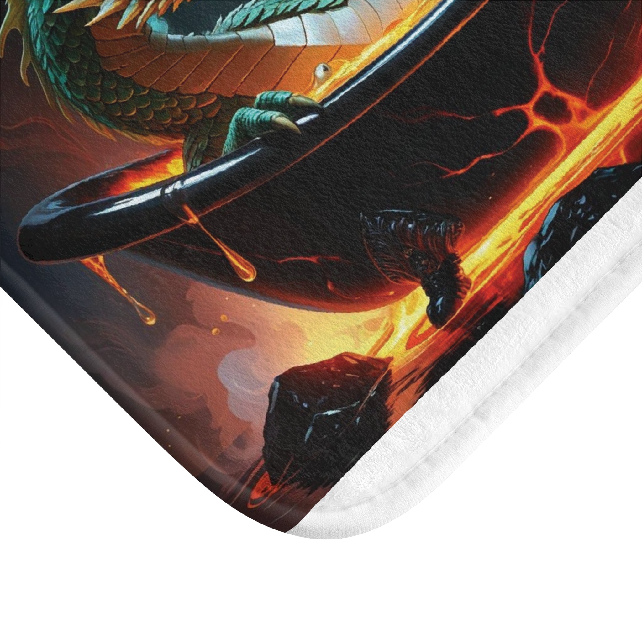 Fun Fantasy Dragon Bath Mat, Dragon-themed Home Decor, Unique Bathroom Accessory, Gift for Dragon Lovers, Dragon Bath Decor