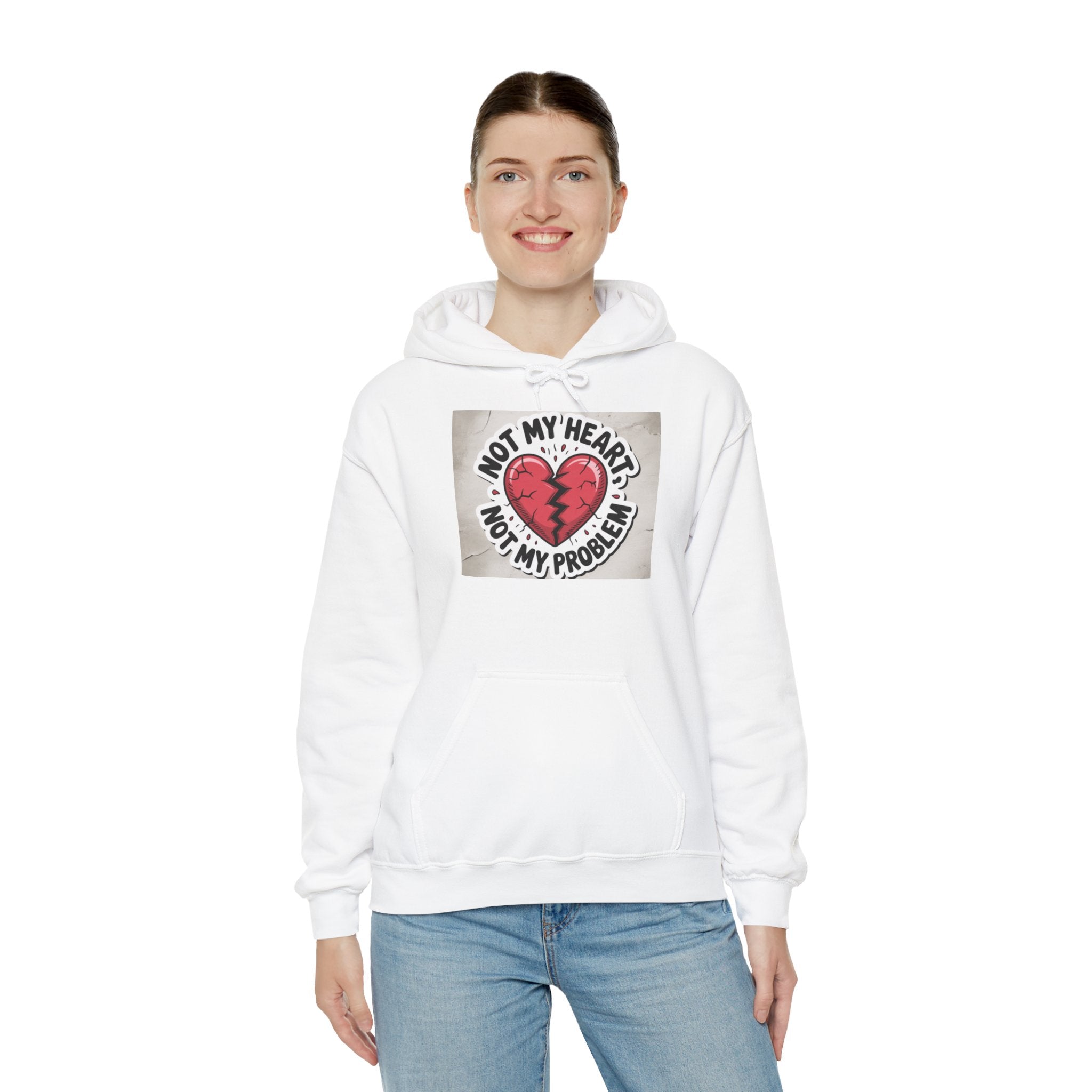 Heartbreak Humor Hoodie, Unisex Hooded Sweatshirt, Funny Gift, Self-Care Apparel, Valentine's Day, Casual Wear, Trendy Fashion