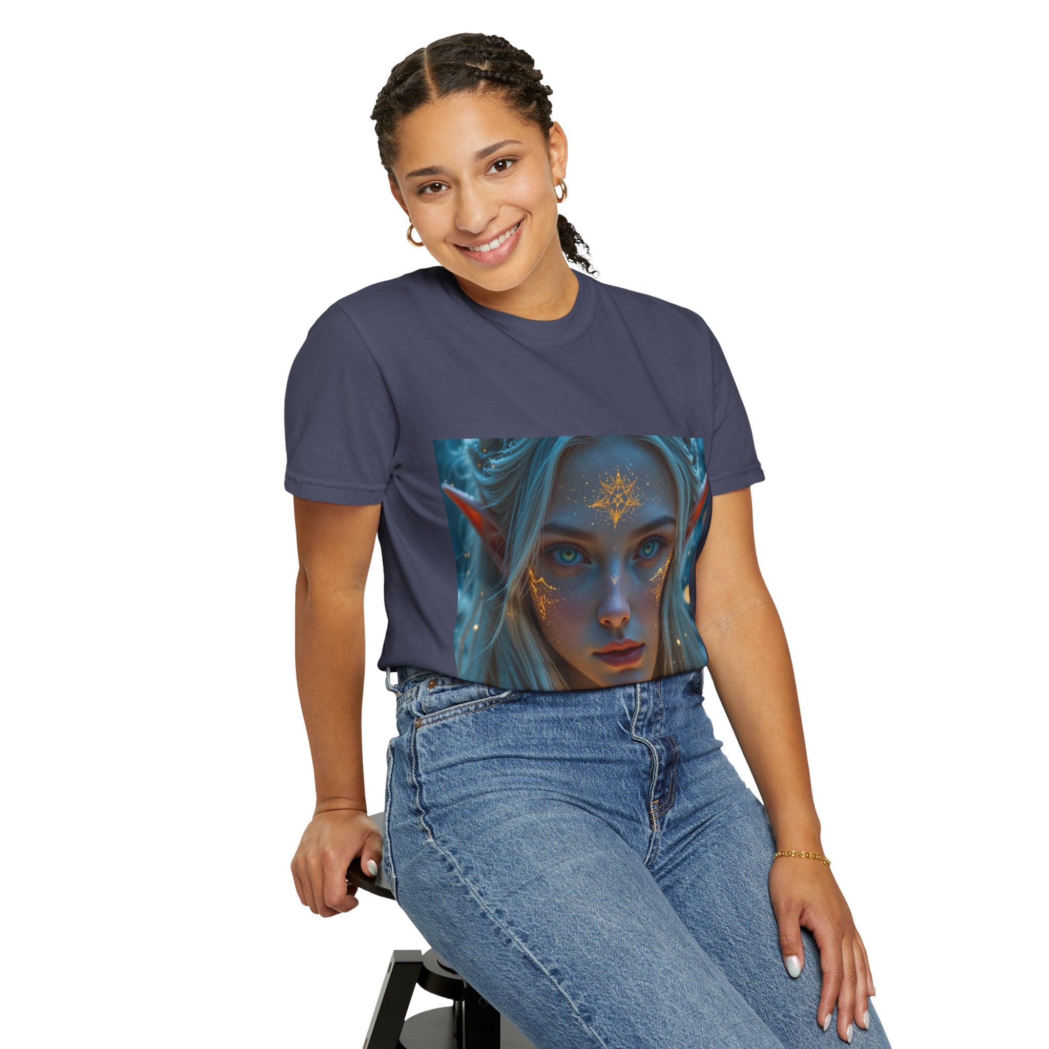 Fantasy-Inspired Elf Princess Unisex T-Shirt, Boho Style Tee for Art Lovers, Gift for Creatives, Dreamy Aesthetic Shirt, Unique Fan Merchandise