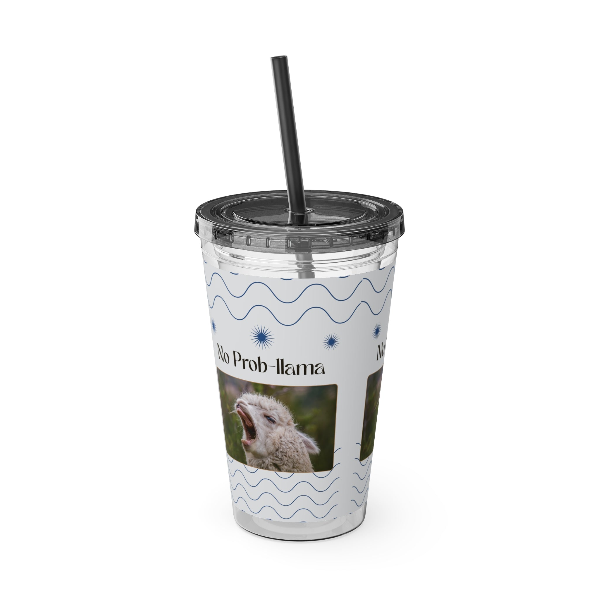 Tumbler Cup - &quot;No Prob-Llama&quot; Graphic 16oz Sunsplash Travel Cup