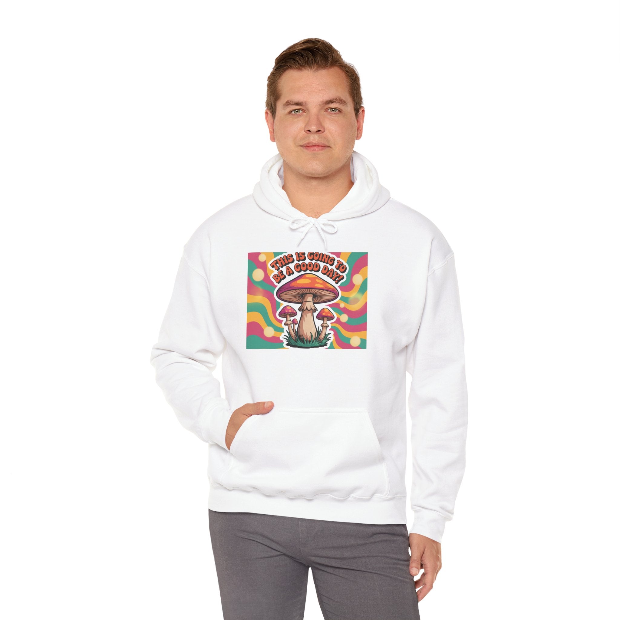 Groovy Mushroom Hoodie - Psychedelic Sweatshirt for Festivals, Cozy Gift for Nature Lovers, Unisex Pull-over for Good Vibes