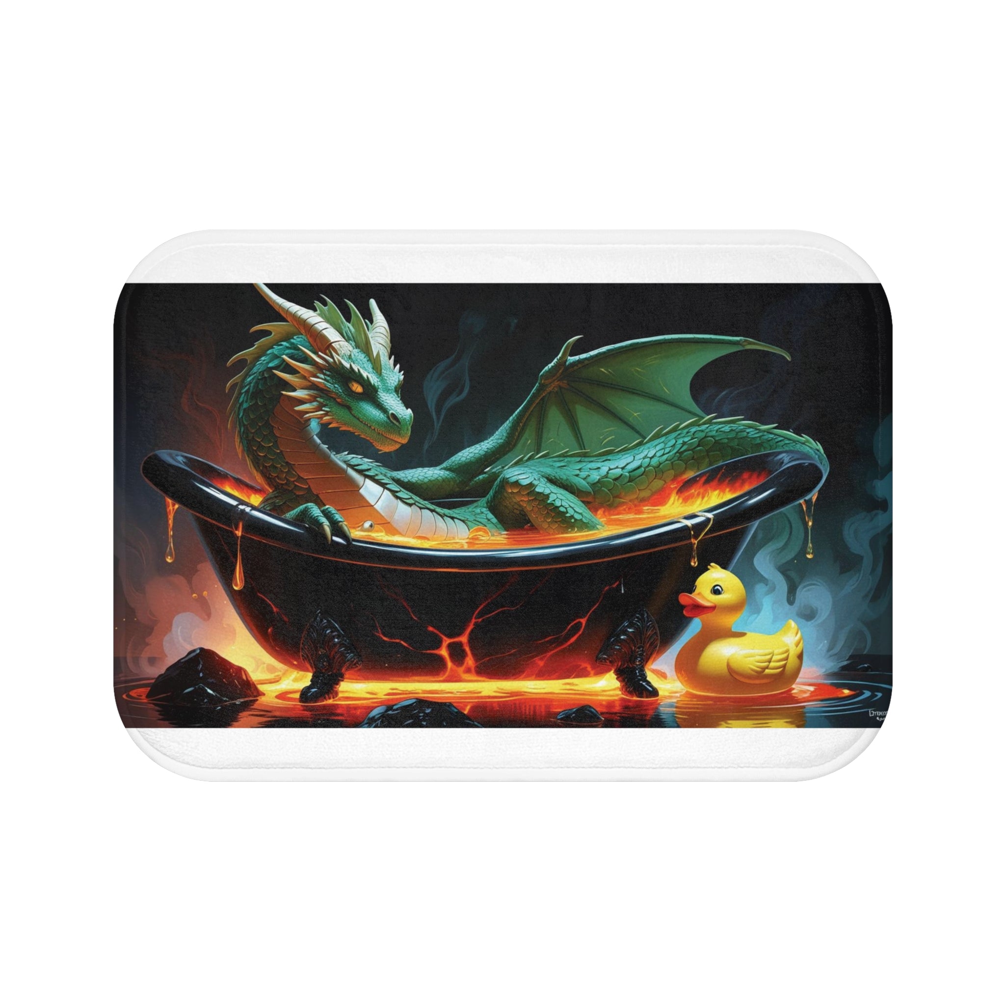 Fun Fantasy Dragon Bath Mat, Dragon-themed Home Decor, Unique Bathroom Accessory, Gift for Dragon Lovers, Dragon Bath Decor