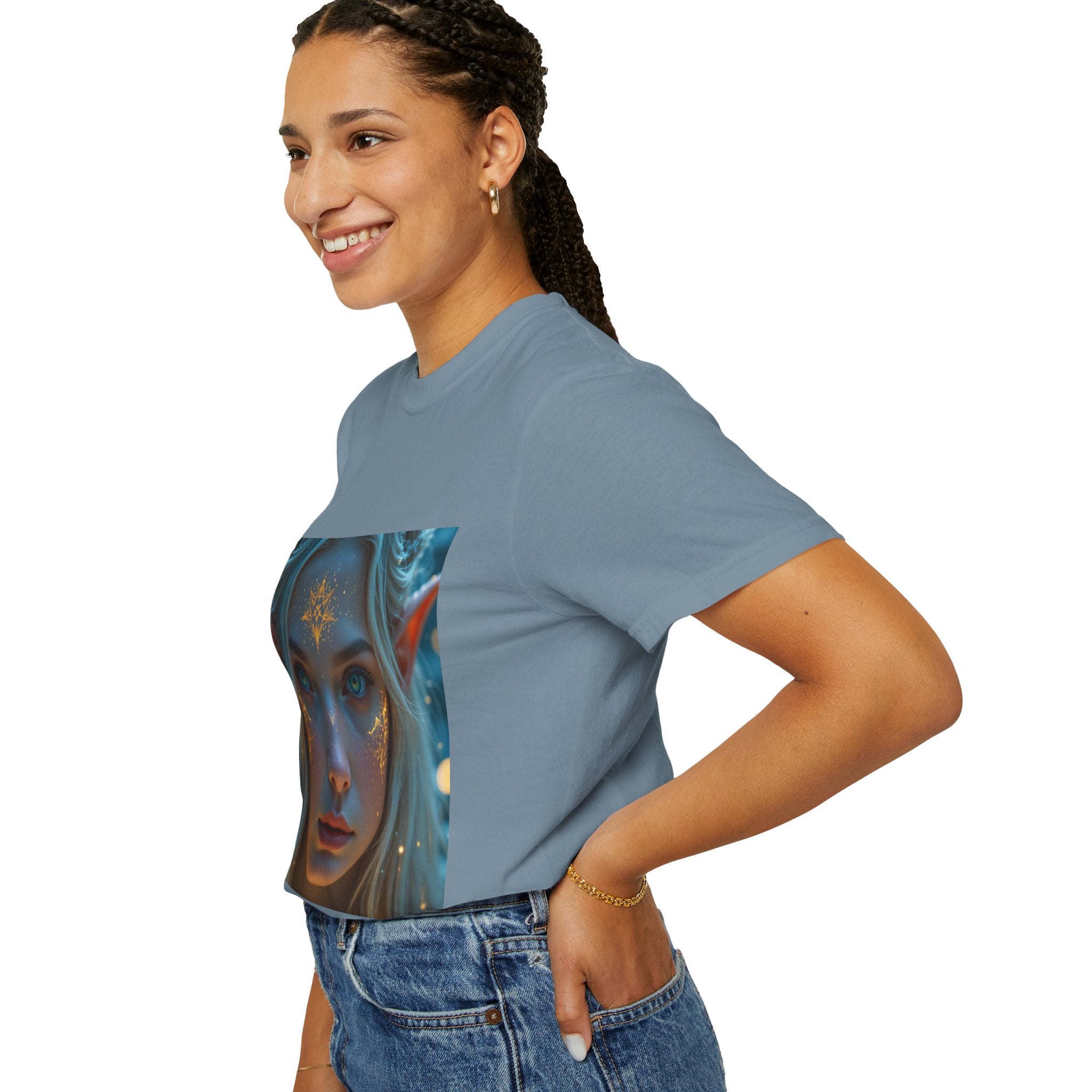 Fantasy-Inspired Elf Princess Unisex T-Shirt, Boho Style Tee for Art Lovers, Gift for Creatives, Dreamy Aesthetic Shirt, Unique Fan Merchandise