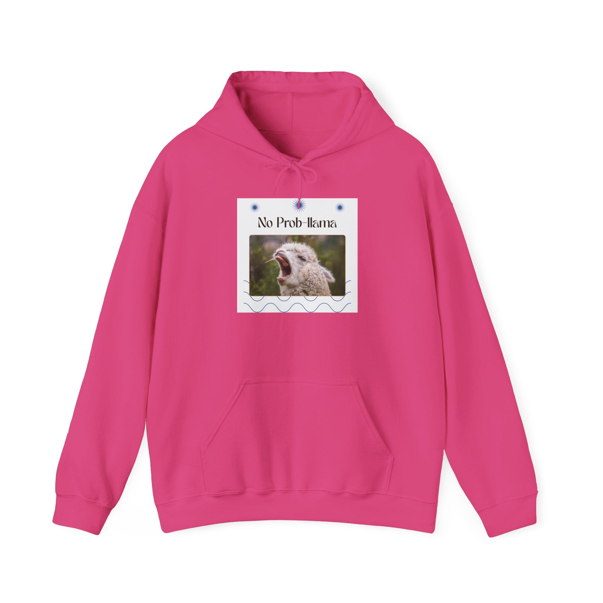 "No Prob-Llama" Unisex Hooded Sweatshirt with Fun Design, Cozy Apparel for Relaxed Days, Gifts for Friends, Casual Wear, Unique Gift Idea, Birthday Present
