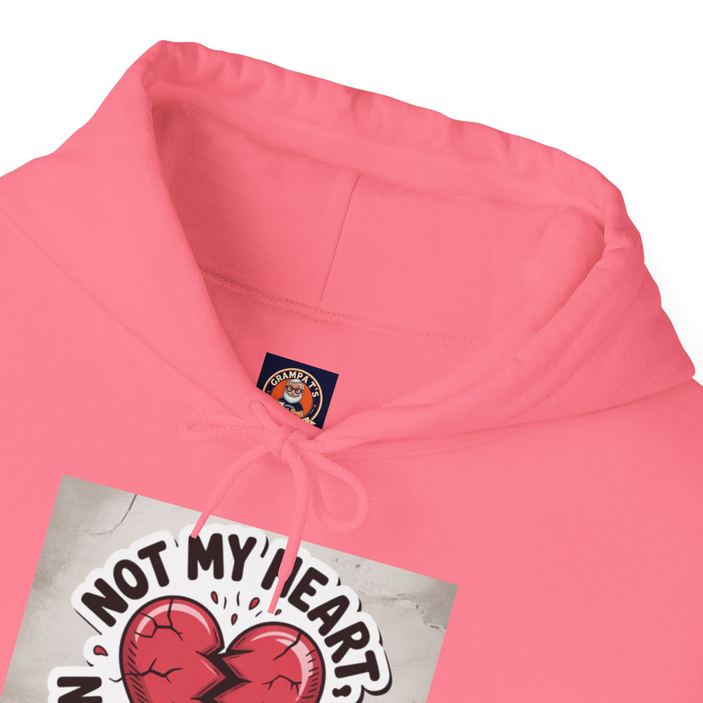 Heartbreak Humor Hoodie, Unisex Hooded Sweatshirt, Funny Gift, Self-Care Apparel, Valentine's Day, Casual Wear, Trendy Fashion