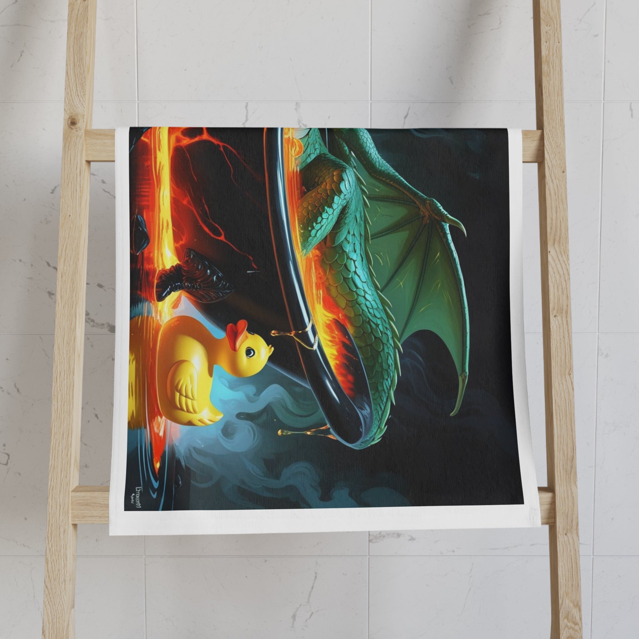 Fun Fantasy Dragon Bath Time Hand Towel, Magical Home Decor, Unique Gift for Kids, Bath Accessories, Dragon Lover Gift