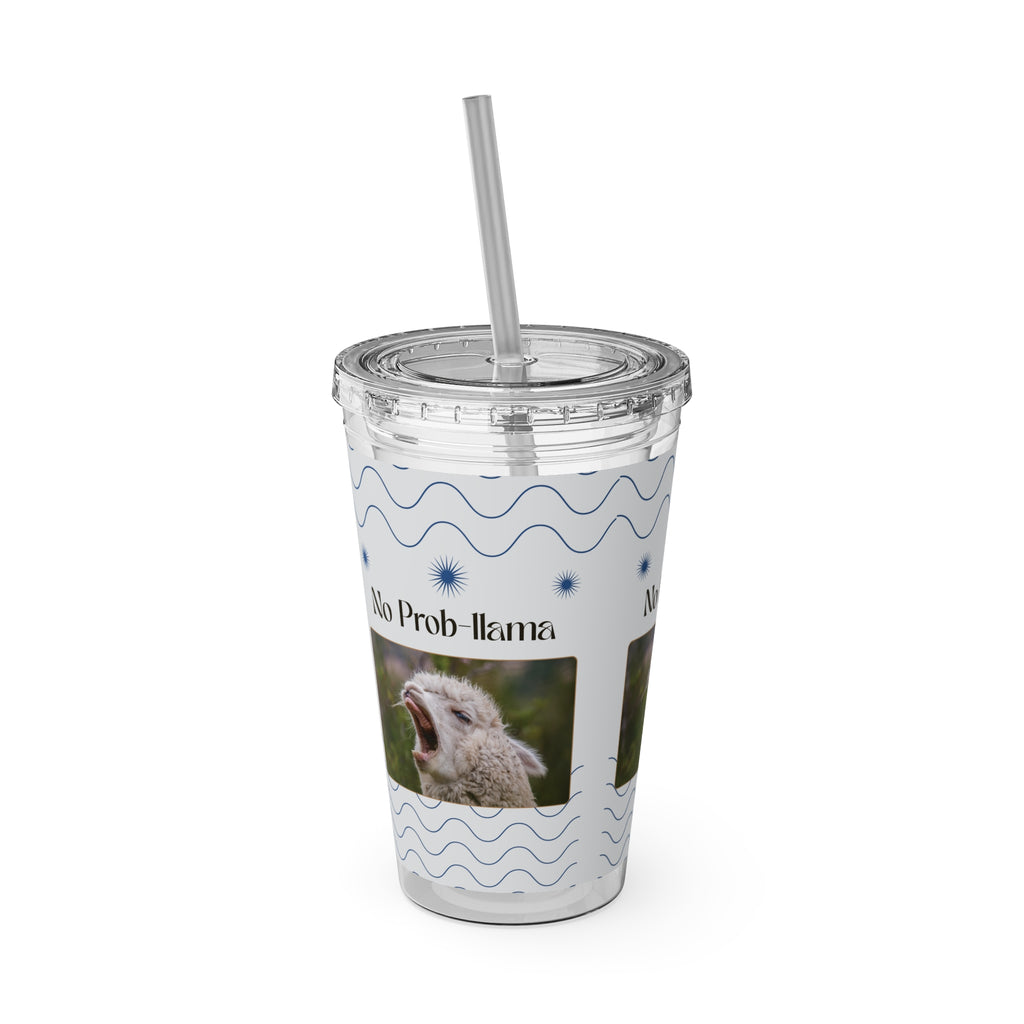 Tumbler Cup - &quot;No Prob-Llama&quot; Graphic 16oz Sunsplash Travel Cup