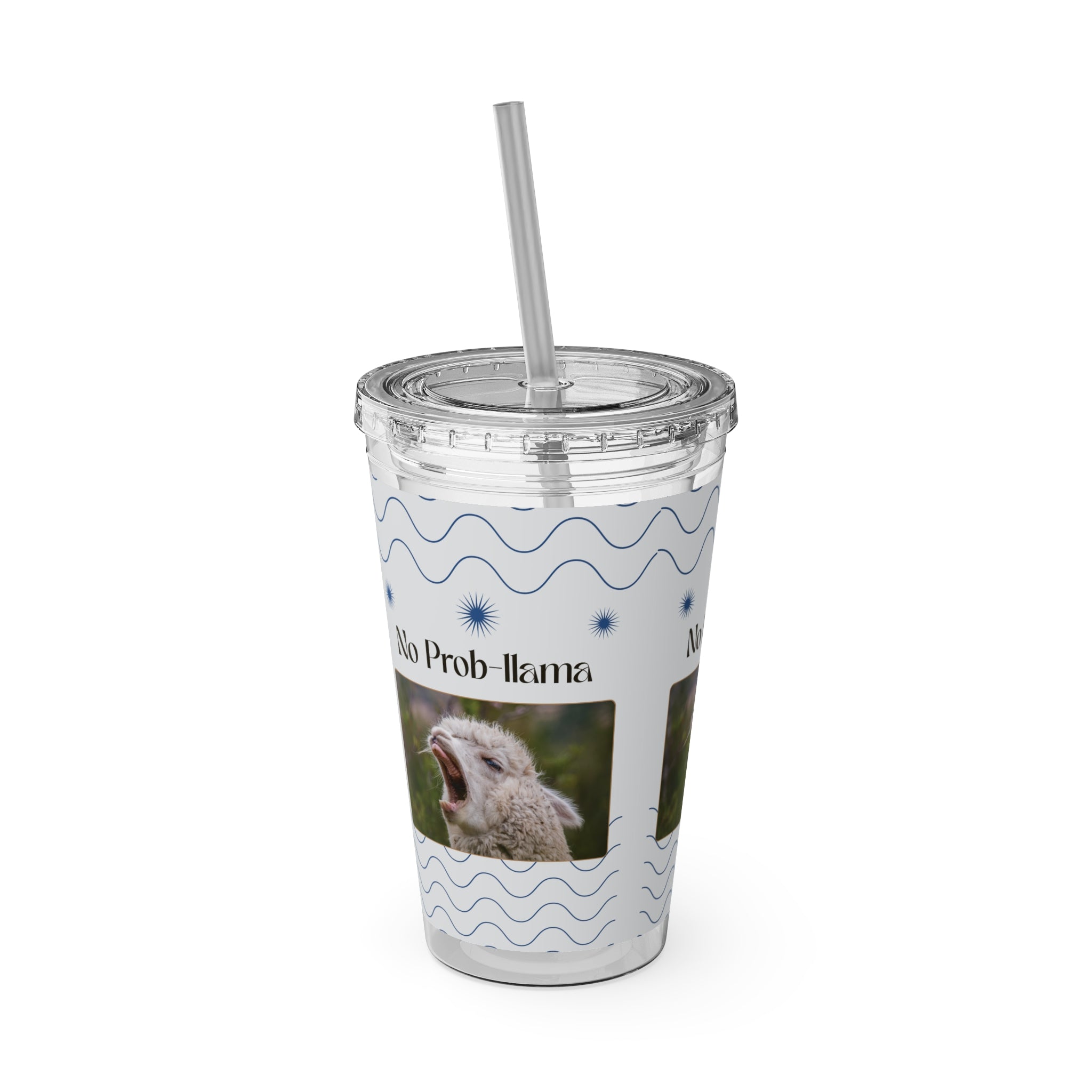 Tumbler Cup - &quot;No Prob-Llama&quot; Graphic 16oz Sunsplash Travel Cup