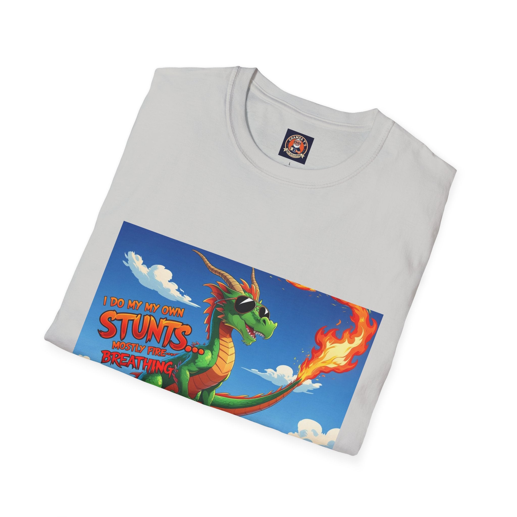 Funny Fire-Breathing Dragon T-Shirt | Fantasy Graphic Tee for Kids and Adults, Unisex Softstyle T-Shirt, Casual Wear, Game Night Apparel, [...]