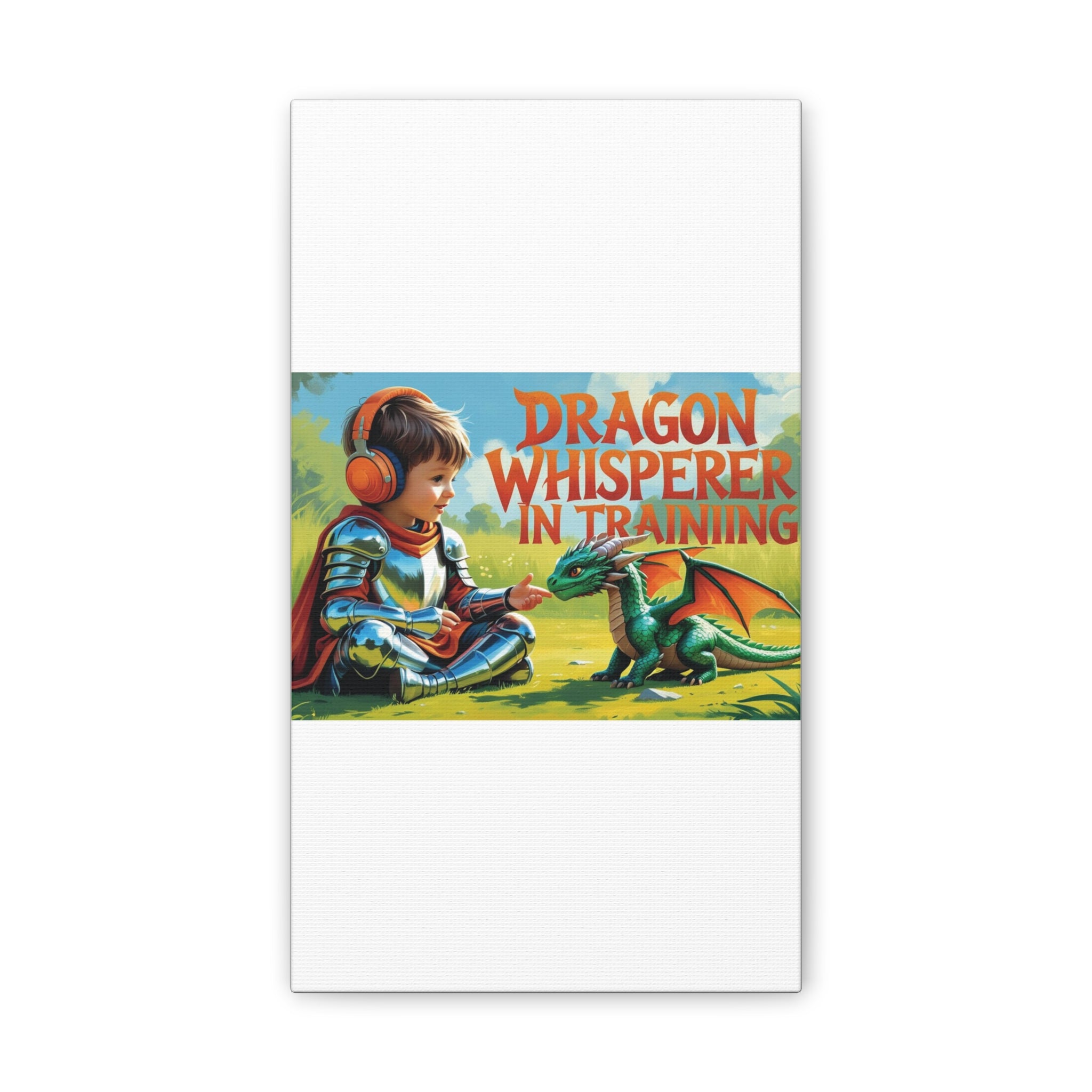 Dragon Whisperer Canvas Print, Playroom Decor, Childrens Wall Art, Fantasy Kids Room, Dragon Lover Gift, Adventure Art, Kid's Room Decor