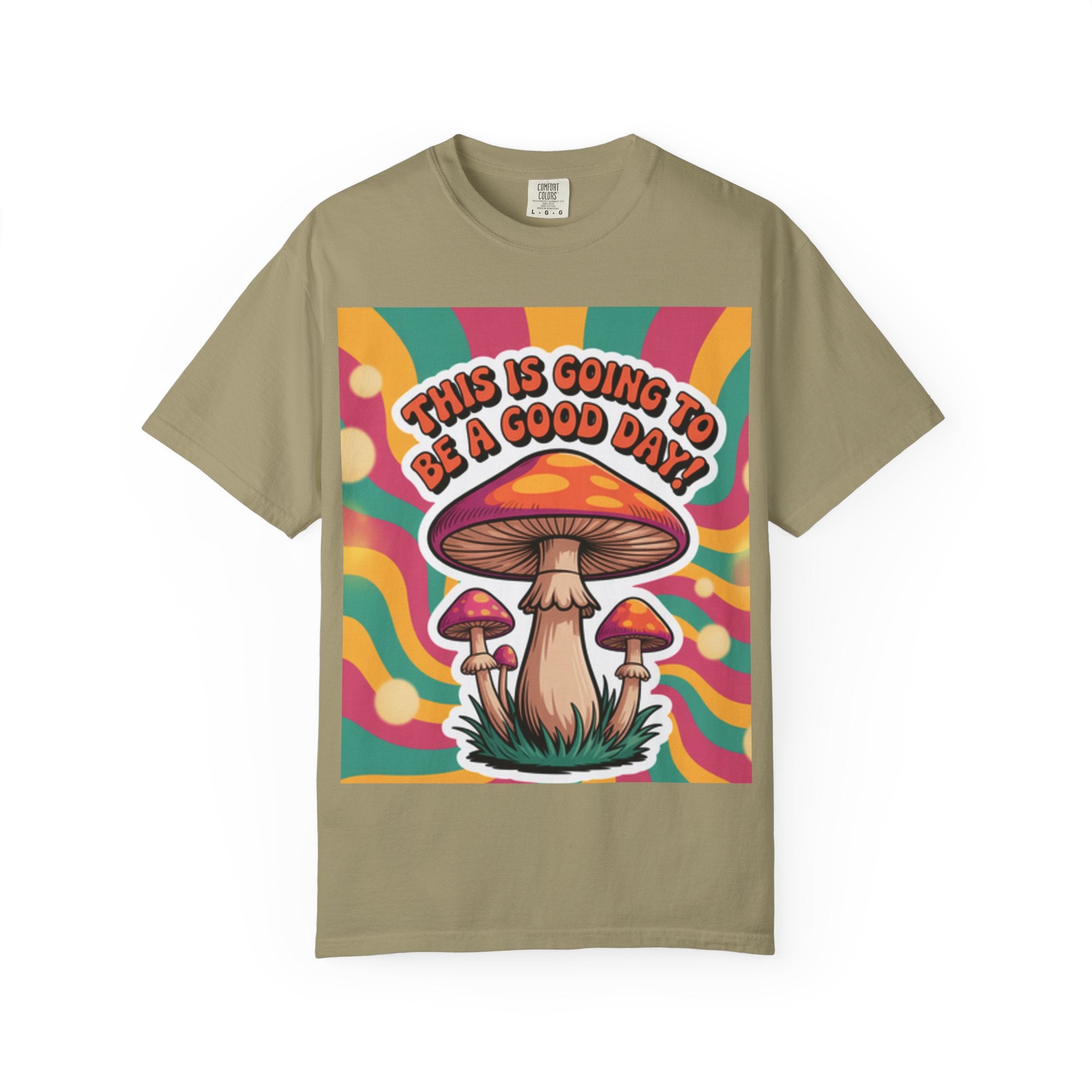 Positive Vibes T-shirt, Retro Mushroom Tee, Unisex Psychedelic Shirt, Gift for Friends, Casual Wear, Summer Essentials