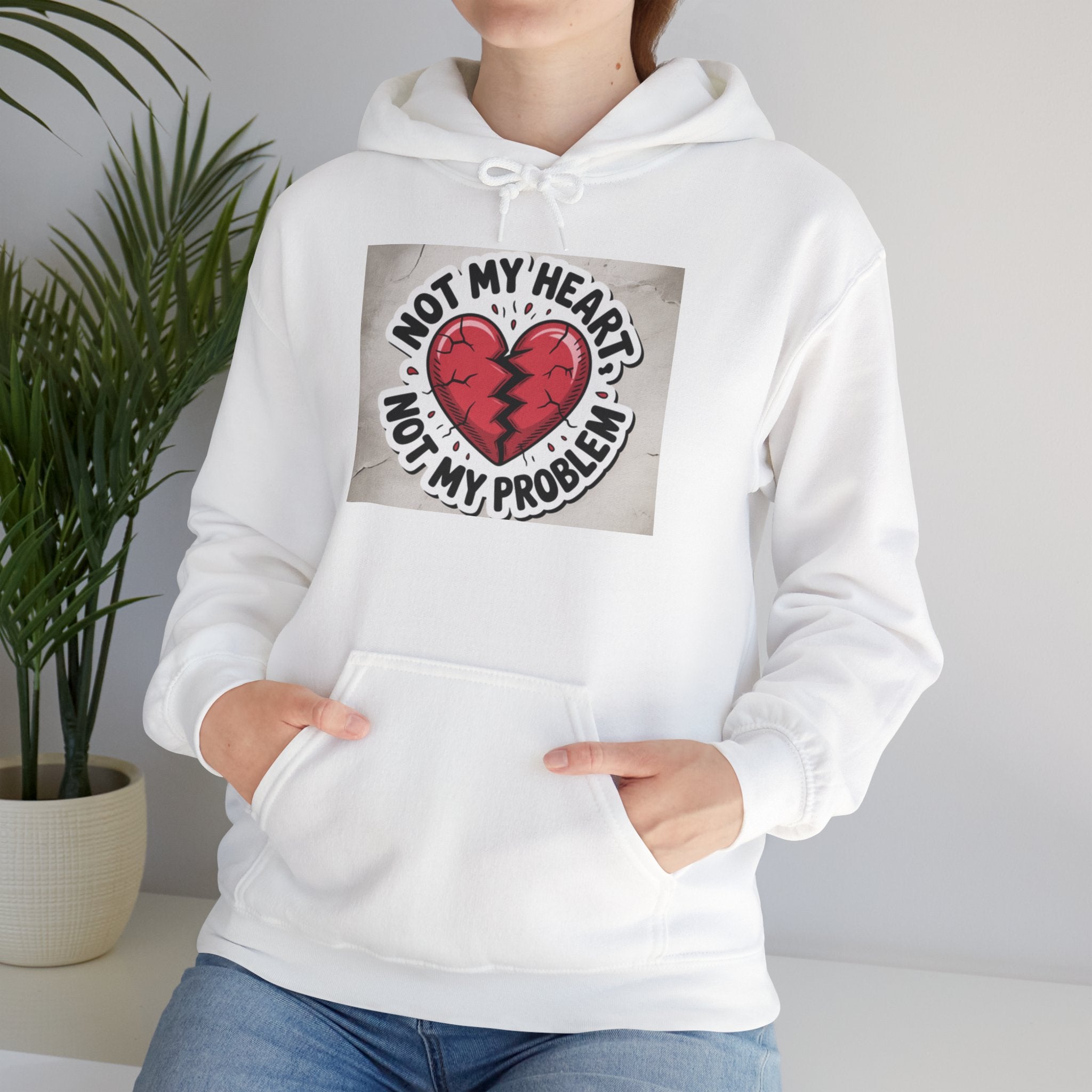 Heartbreak Humor Hoodie, Unisex Hooded Sweatshirt, Funny Gift, Self-Care Apparel, Valentine's Day, Casual Wear, Trendy Fashion