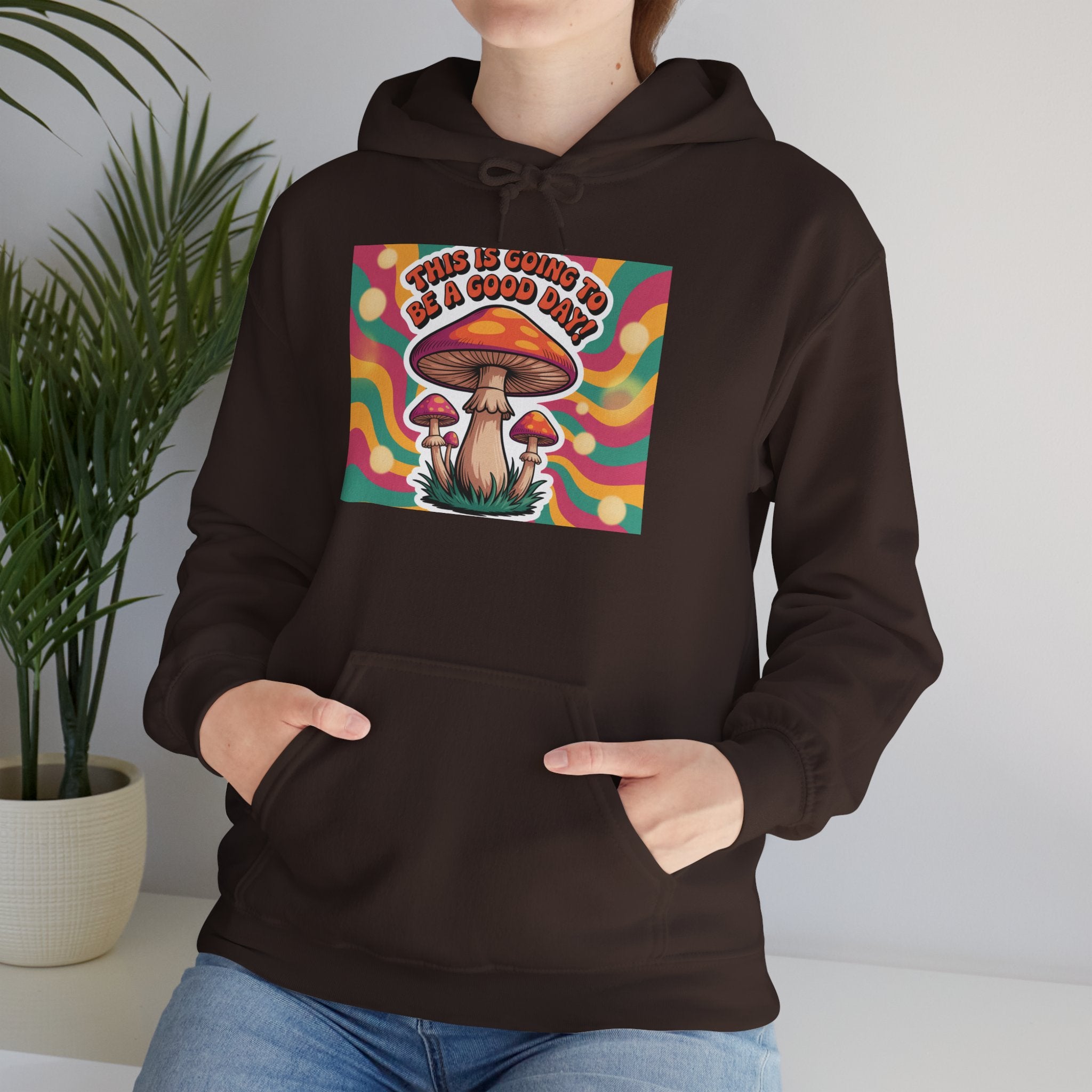 Groovy Mushroom Hoodie - Psychedelic Sweatshirt for Festivals, Cozy Gift for Nature Lovers, Unisex Pull-over for Good Vibes