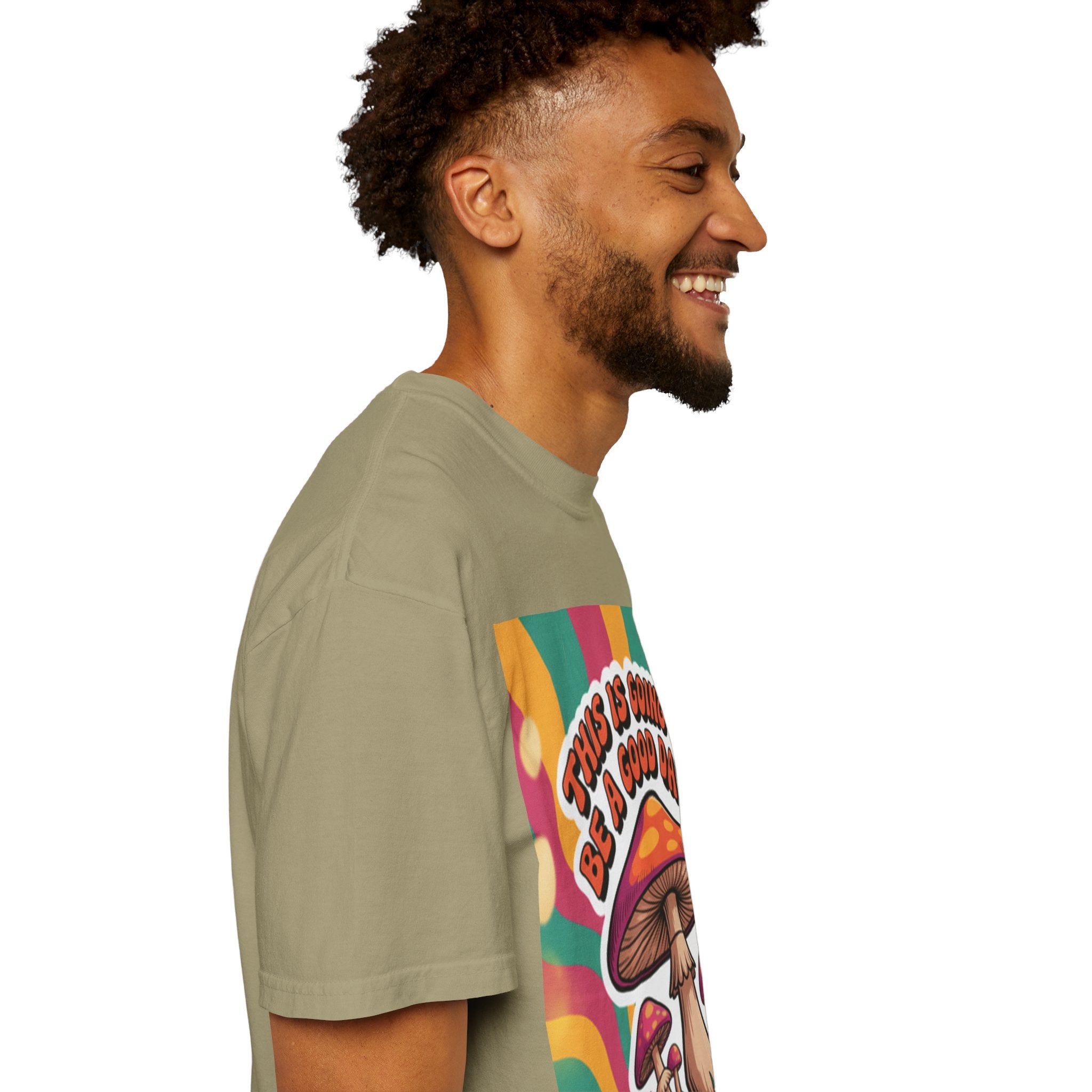 Positive Vibes T-shirt, Retro Mushroom Tee, Unisex Psychedelic Shirt, Gift for Friends, Casual Wear, Summer Essentials