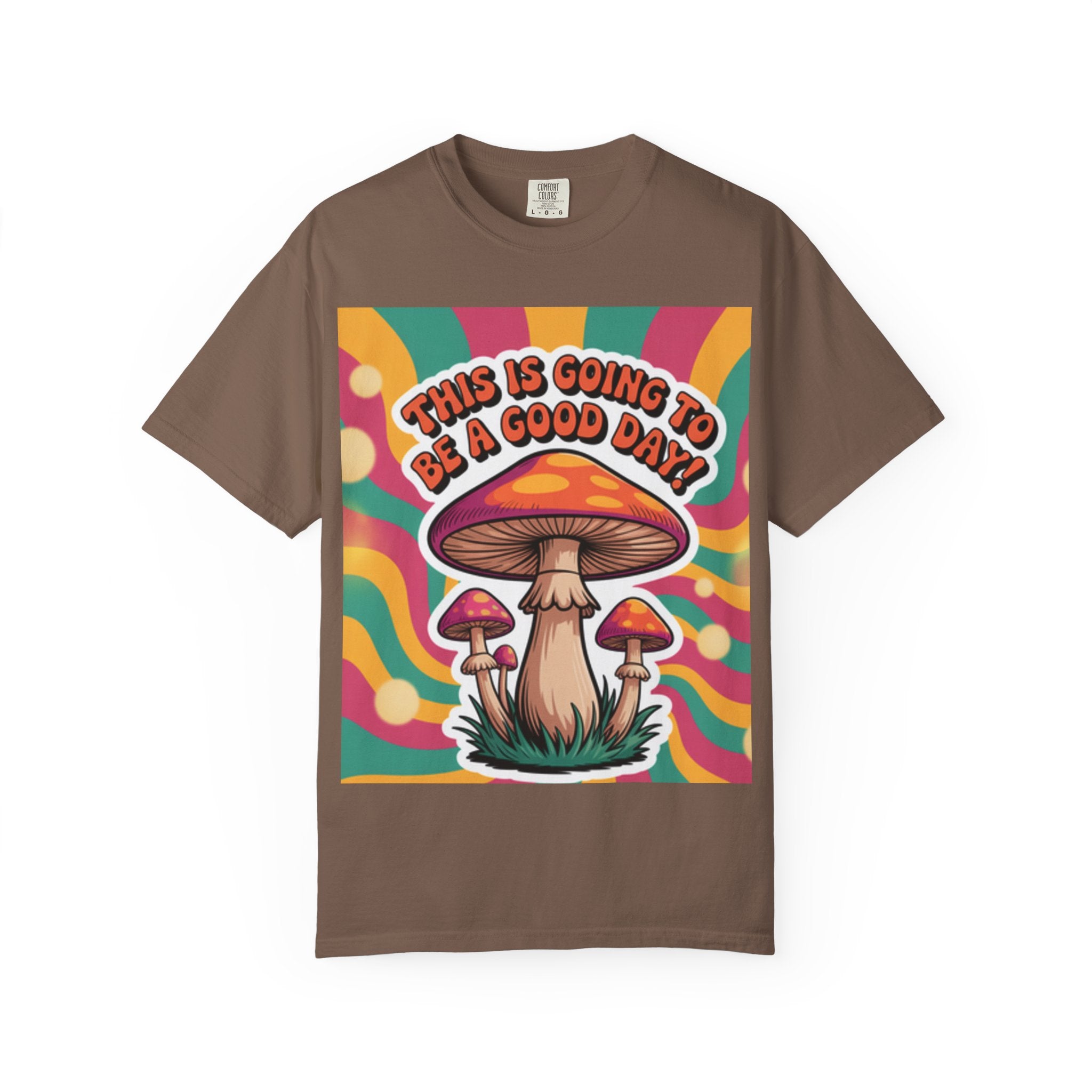 Positive Vibes T-shirt, Retro Mushroom Tee, Unisex Psychedelic Shirt, Gift for Friends, Casual Wear, Summer Essentials