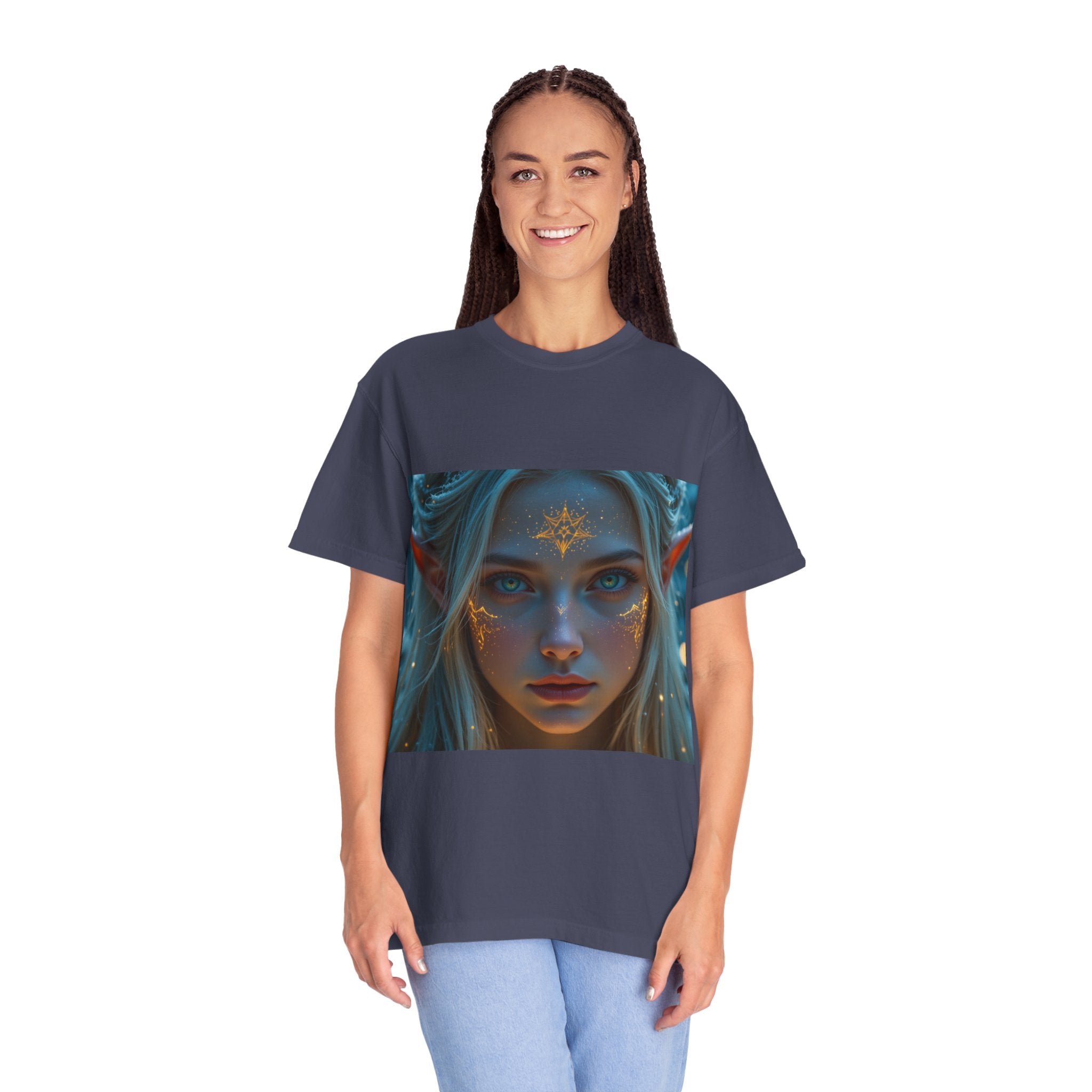 Fantasy-Inspired Elf Princess Unisex T-Shirt, Boho Style Tee for Art Lovers, Gift for Creatives, Dreamy Aesthetic Shirt, Unique Fan Merchandise