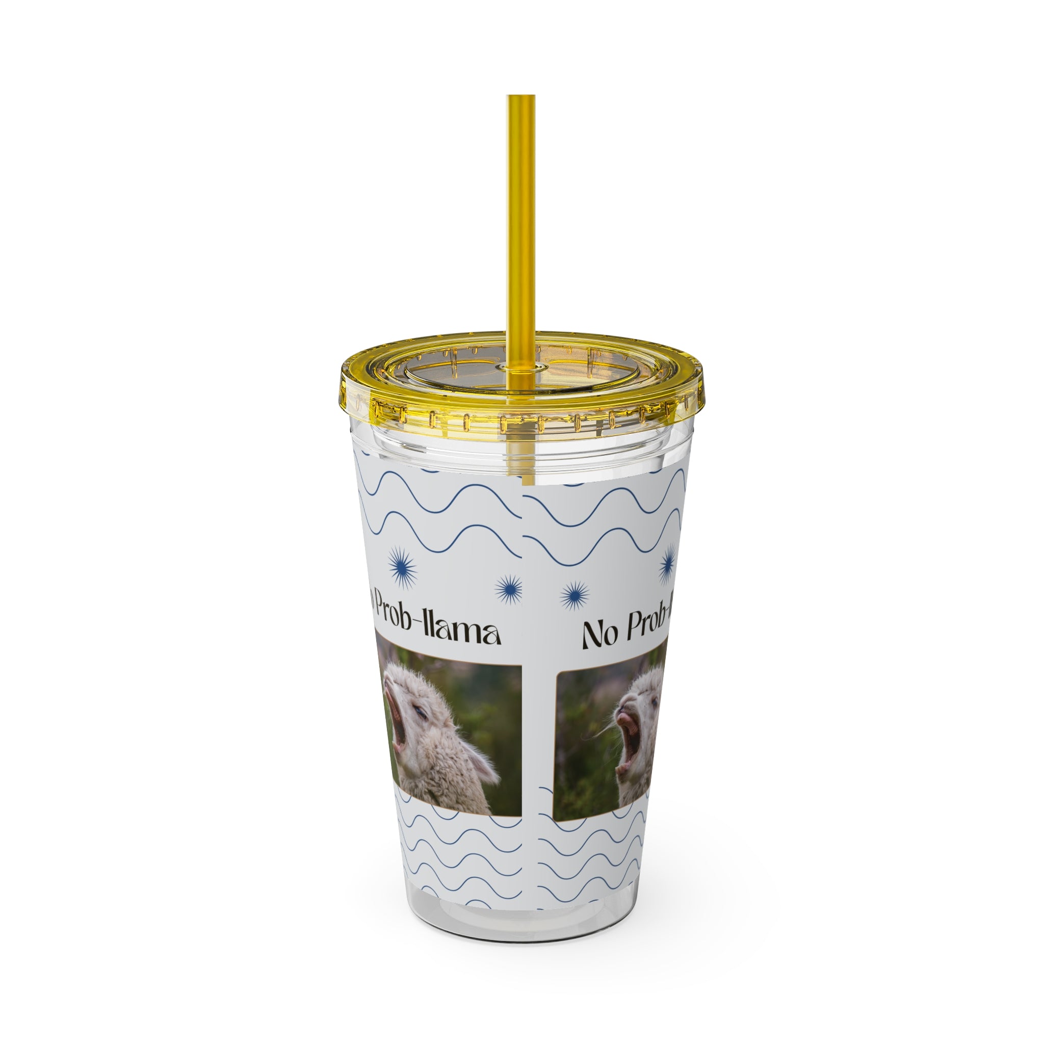 Tumbler Cup - &quot;No Prob-Llama&quot; Graphic 16oz Sunsplash Travel Cup