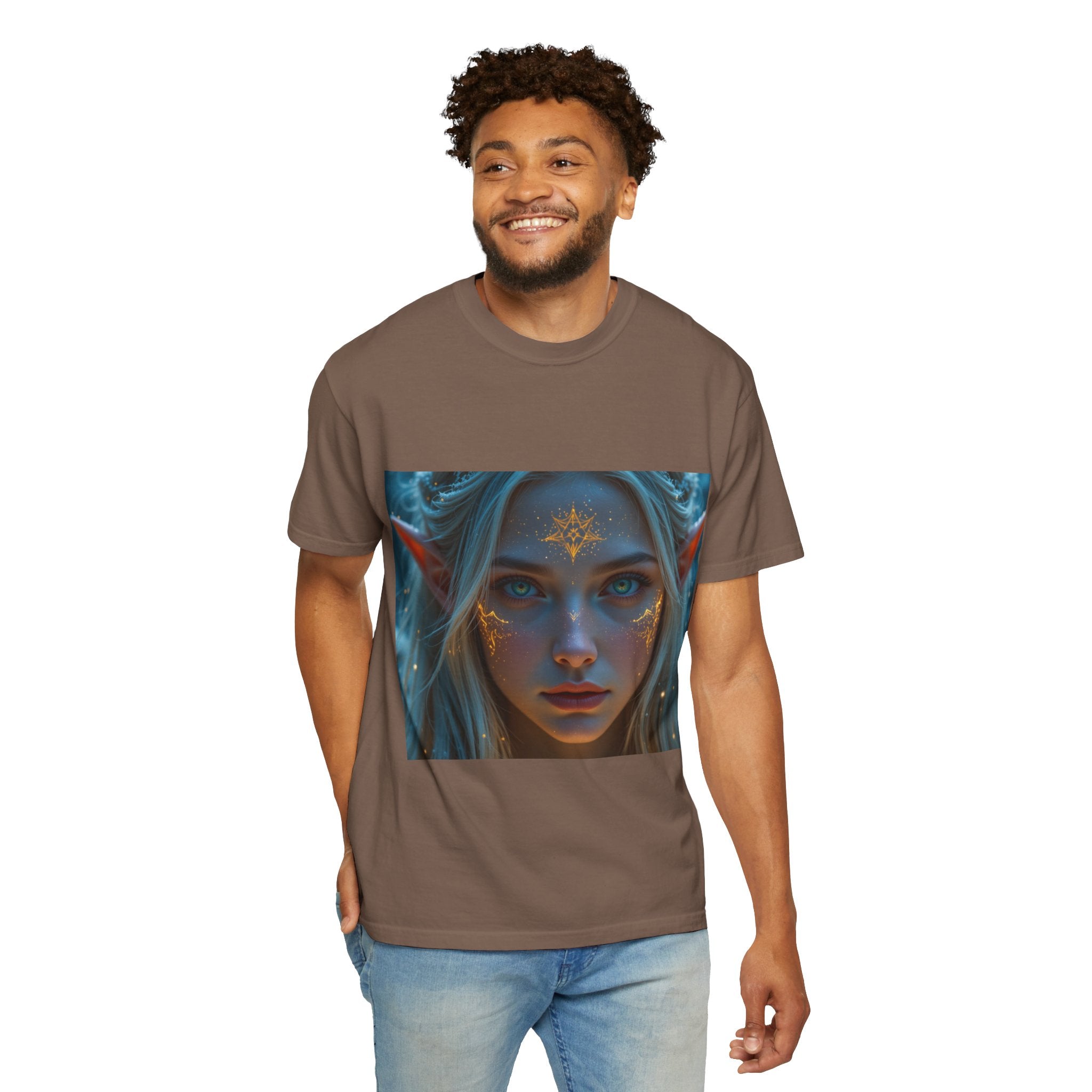Fantasy-Inspired Elf Princess Unisex T-Shirt, Boho Style Tee for Art Lovers, Gift for Creatives, Dreamy Aesthetic Shirt, Unique Fan Merchandise