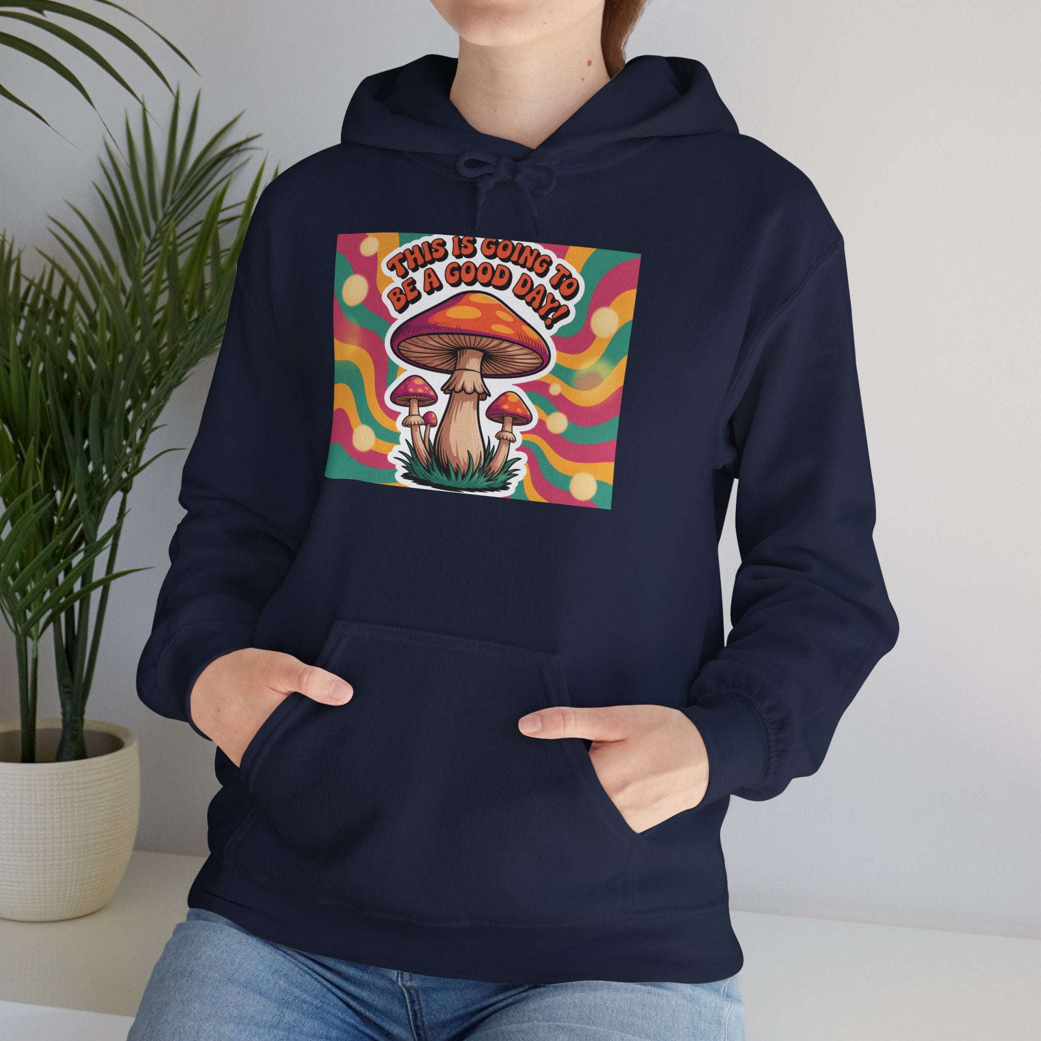 Groovy Mushroom Hoodie - Psychedelic Sweatshirt for Festivals, Cozy Gift for Nature Lovers, Unisex Pull-over for Good Vibes