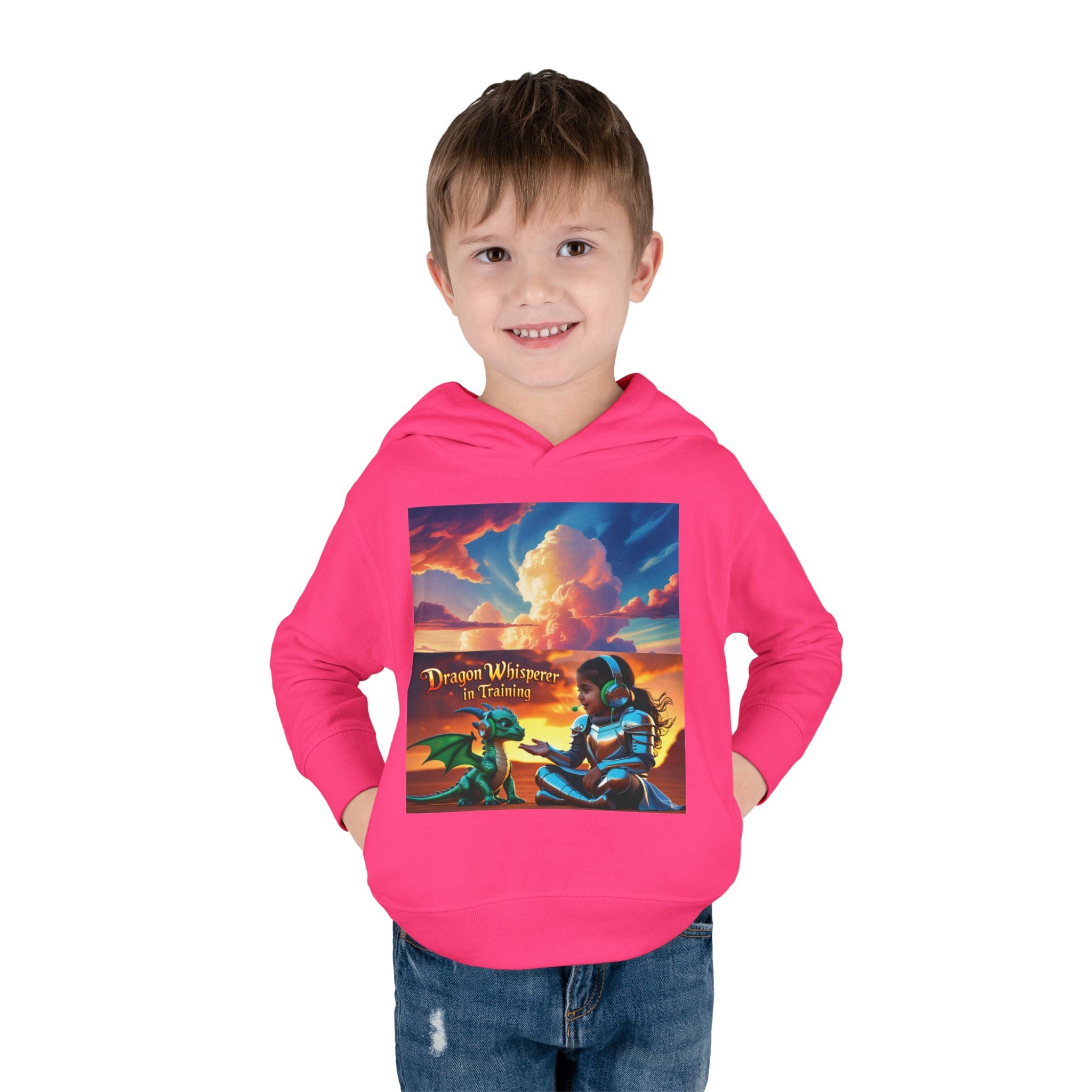Grampa T’s Toddler Dragon Hoodie – “Dragon Whisperer in Training” Fleece | Cozy Fun Gift for Toddlers, Young Dreamers & Birthday Boys/Girls!