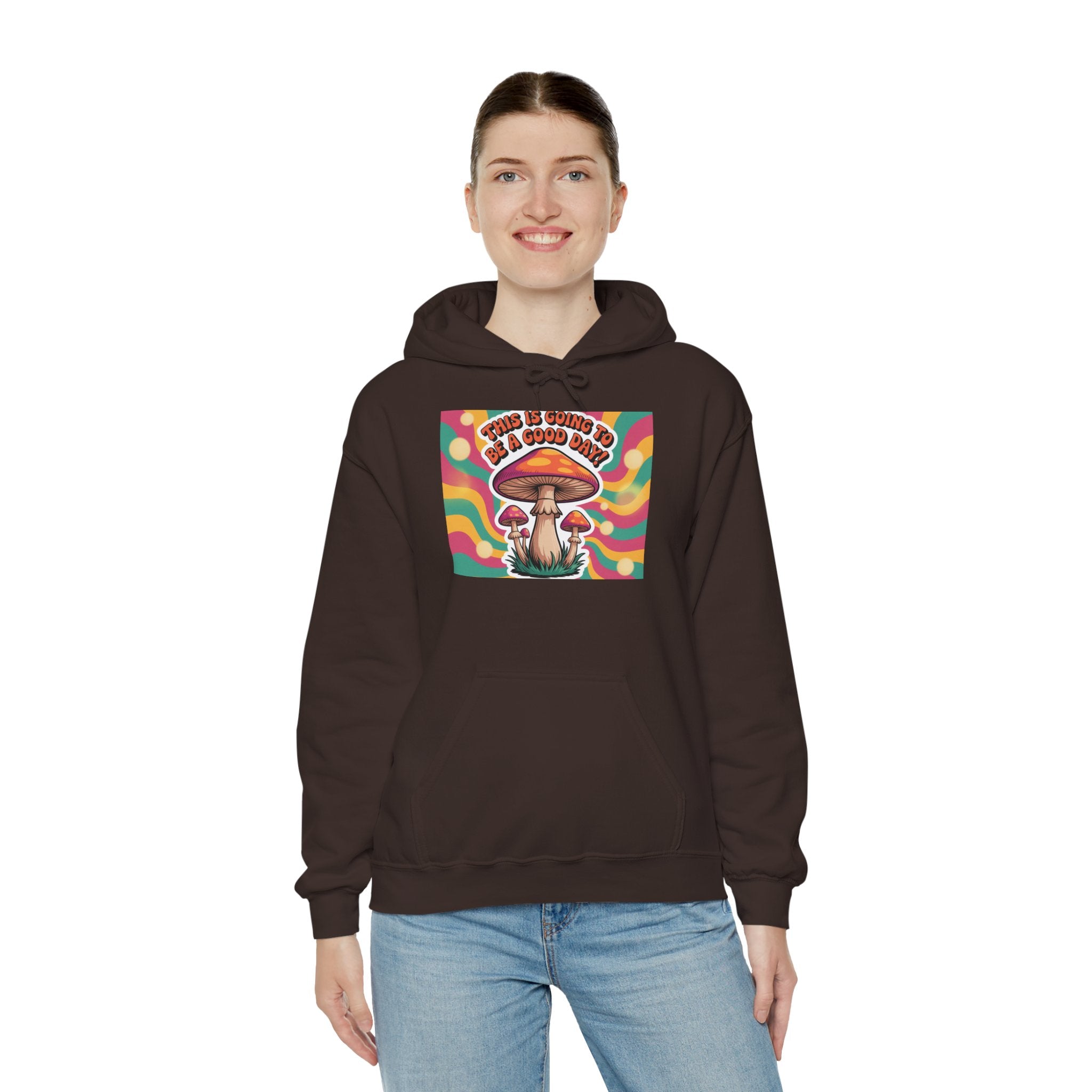 Groovy Mushroom Hoodie - Psychedelic Sweatshirt for Festivals, Cozy Gift for Nature Lovers, Unisex Pull-over for Good Vibes