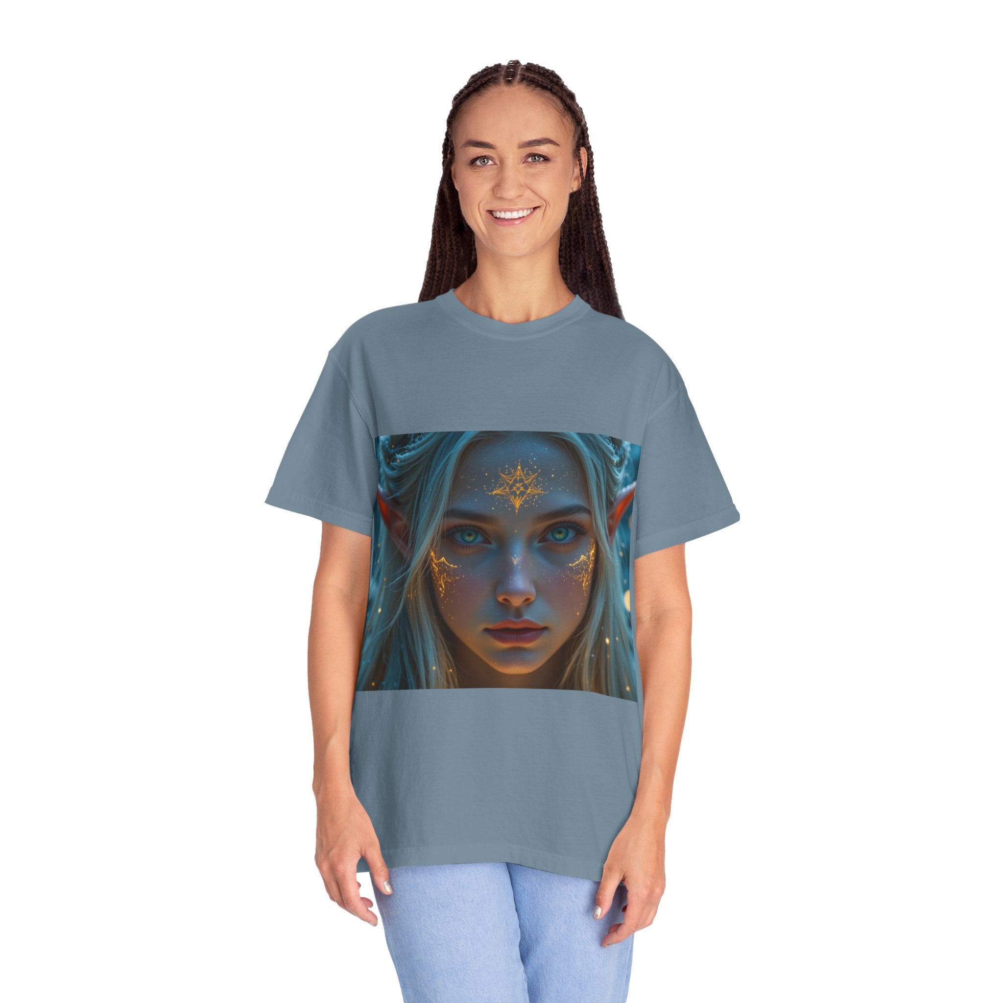 Fantasy-Inspired Elf Princess Unisex T-Shirt, Boho Style Tee for Art Lovers, Gift for Creatives, Dreamy Aesthetic Shirt, Unique Fan Merchandise