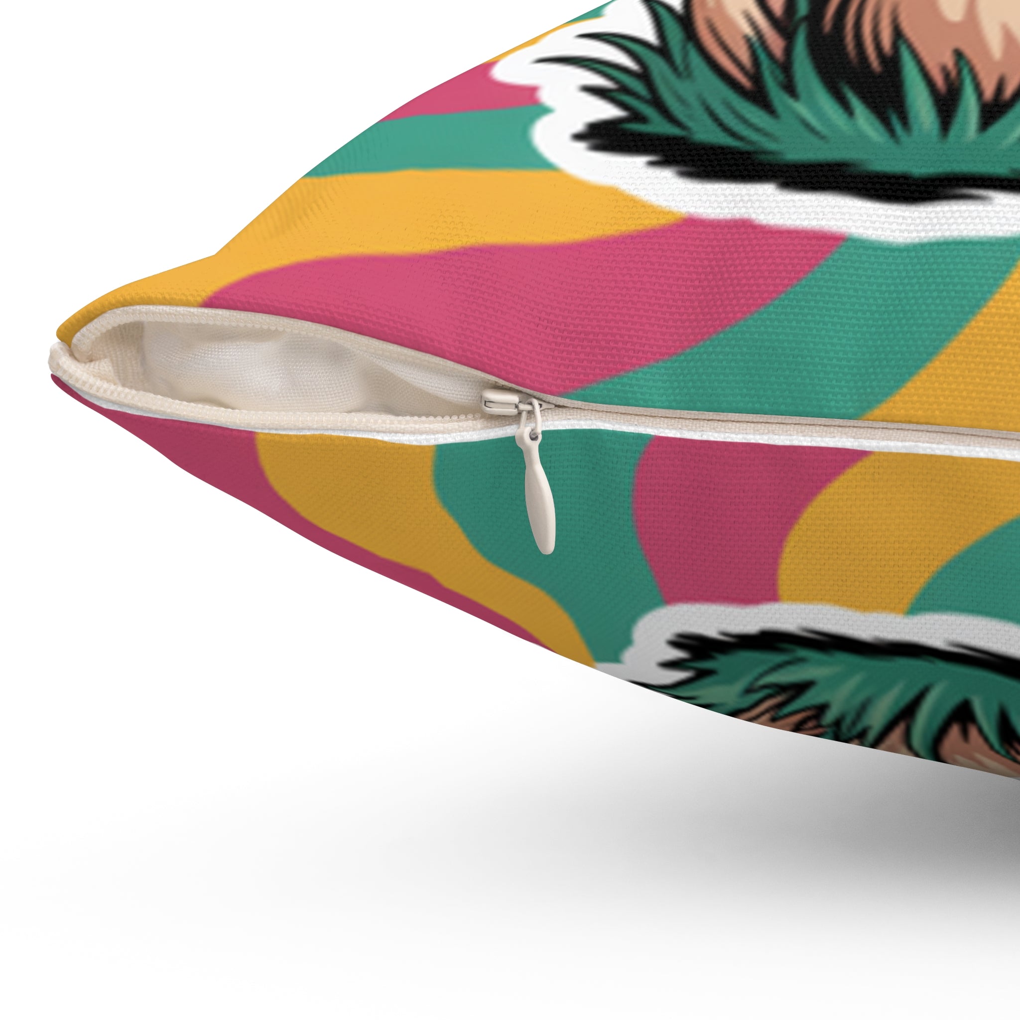 Colorful Mushroom Quote Pillow, Boho Home Decor, Positive Vibes Gift, Psychedelic Cushion, Couch Accessory