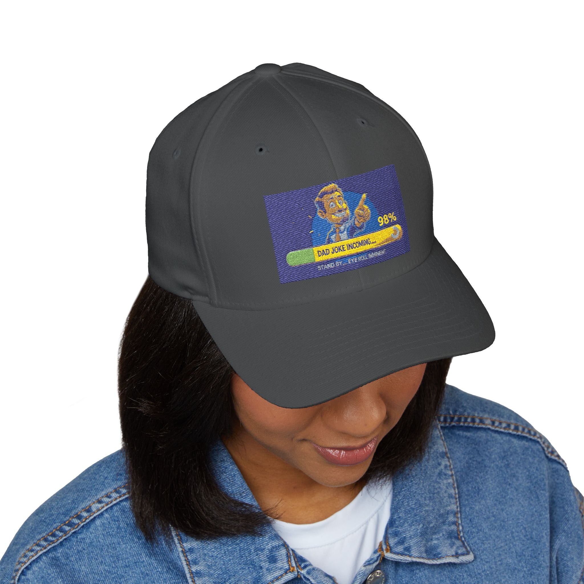 Embroidered Closed-Back Structured Cap - Trendy Apparel for Everyday Wear, Gifts for Him, Casual Style, Summer Accessory, Unique Design